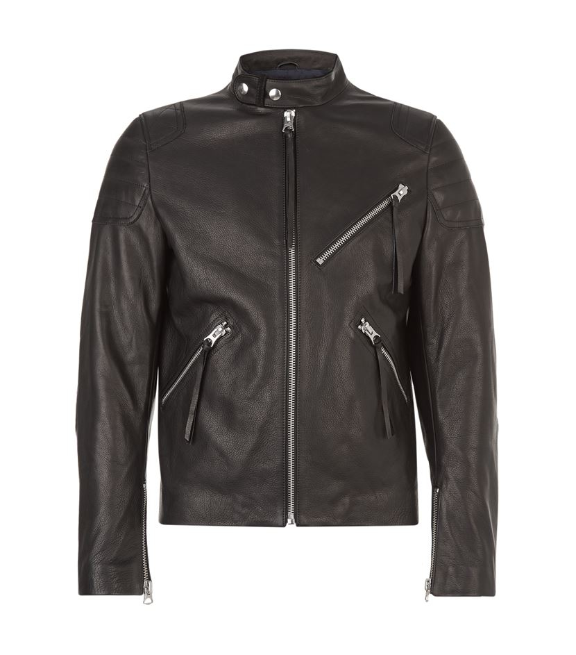 Acne studios Oliver Leather Biker Jacket in Black for Men Lyst