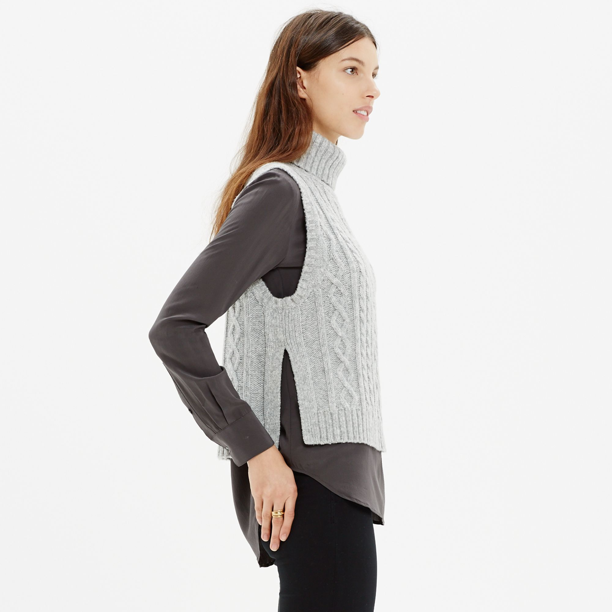 turtleneck with vest