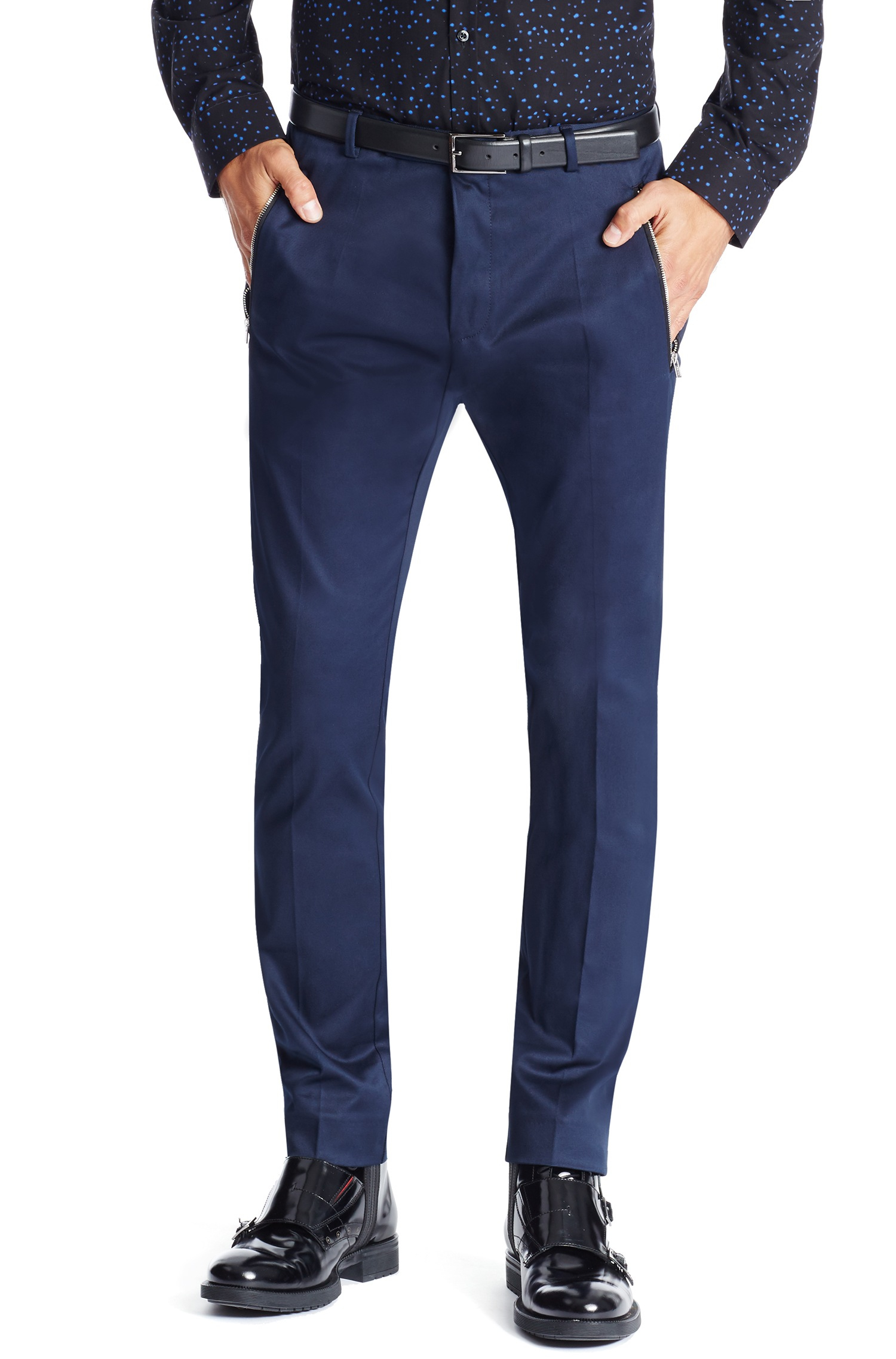 dark blue cotton jeans