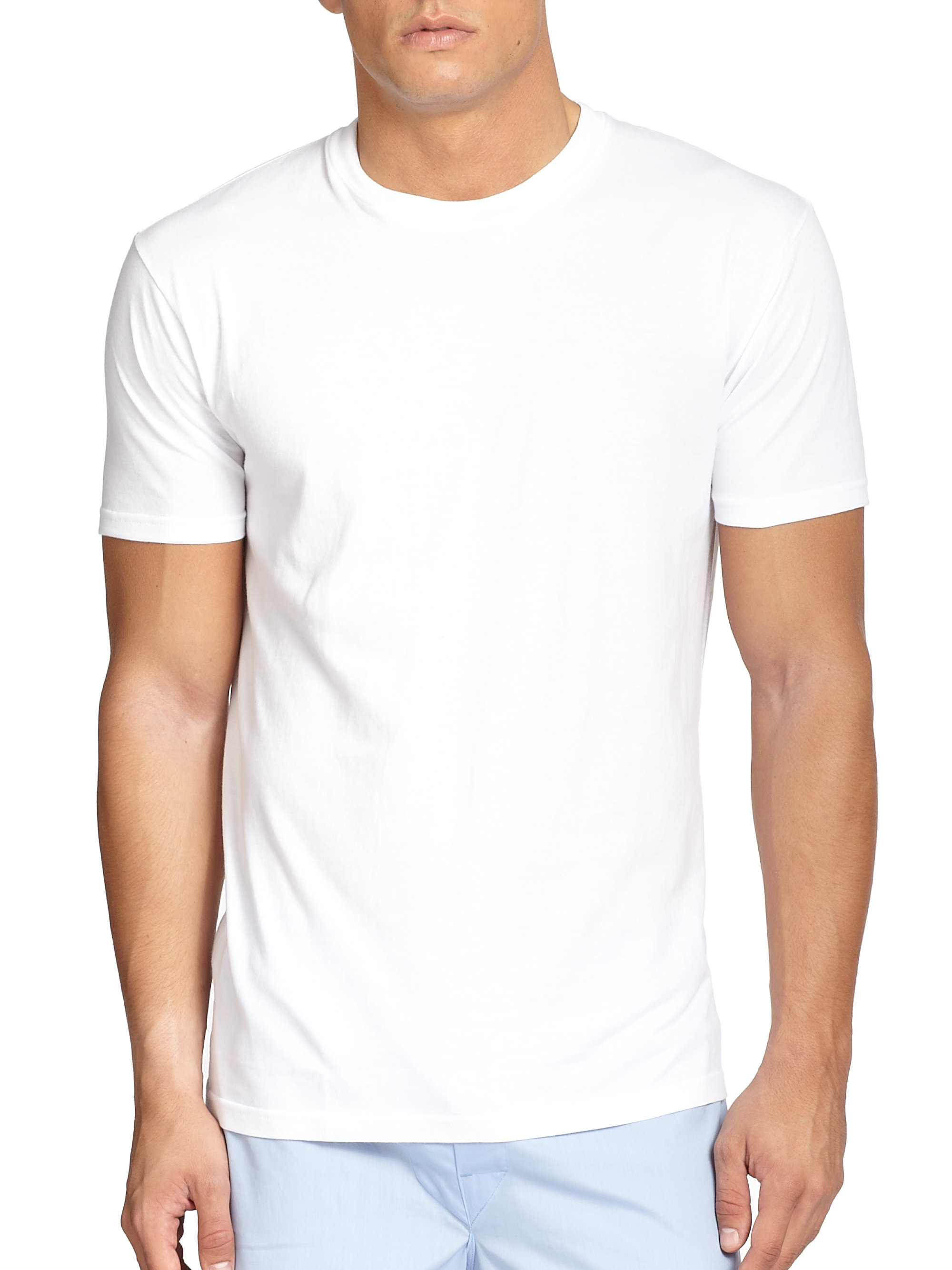 Saks fifth avenue Crewneck Tee, 3-pack in White for Men | Lyst