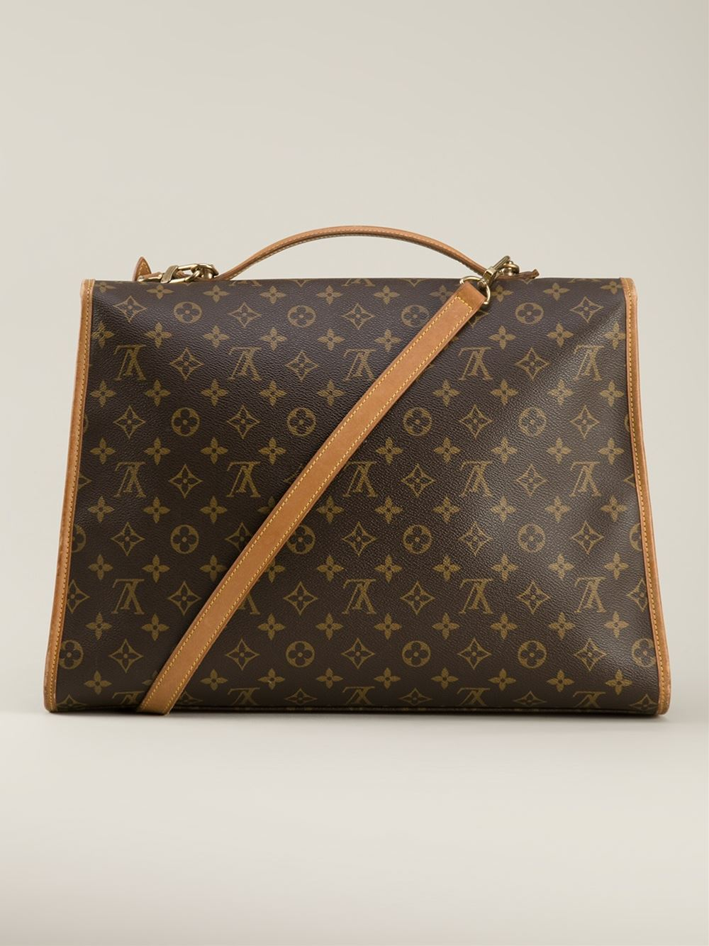 Beverly cloth handbag Louis Vuitton Brown in Cloth - 34029847