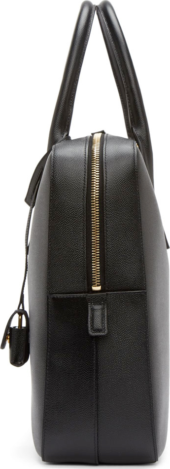 Saint laurent Black Small Grain Leather Museum Briefcase in Black ...  