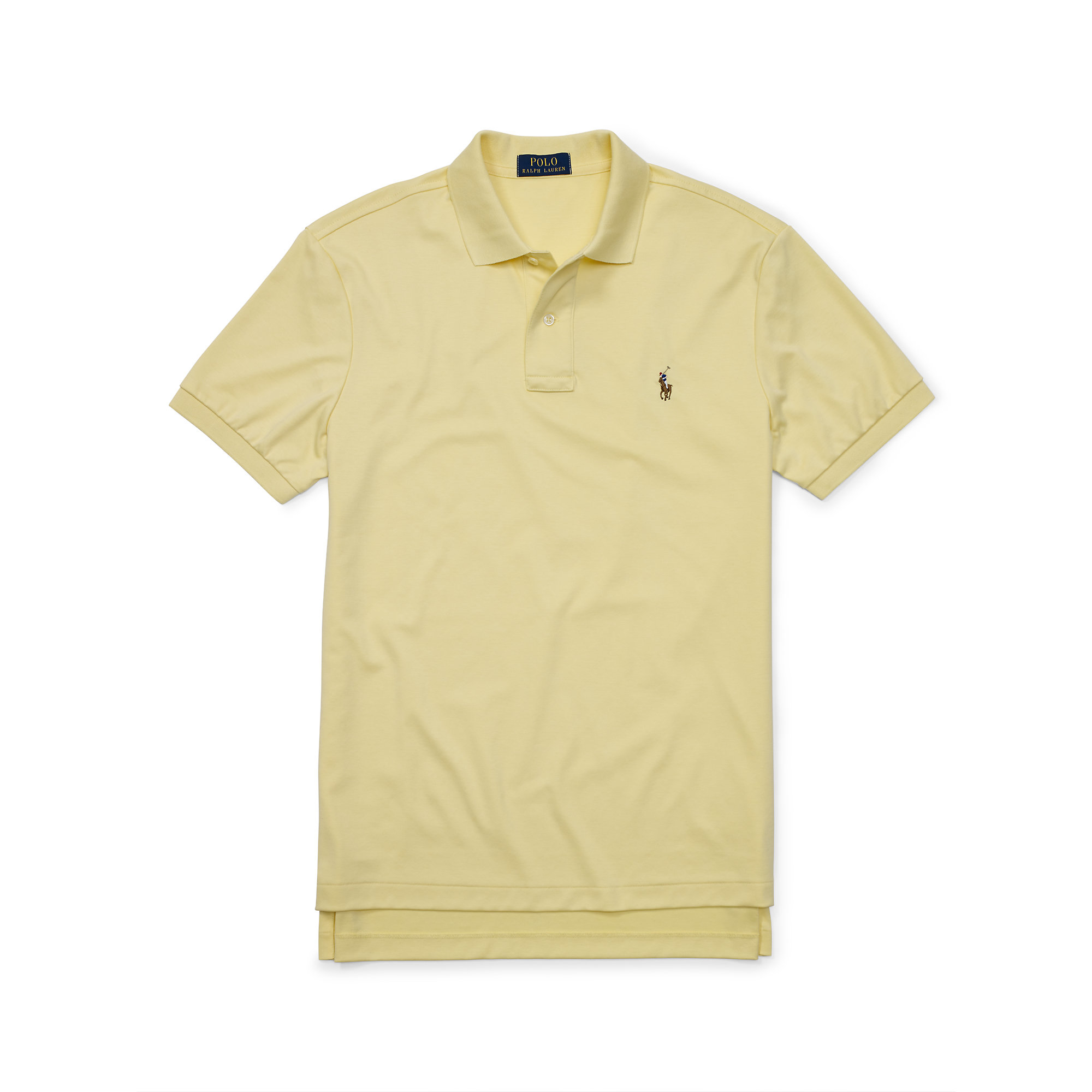Polo ralph lauren Pima Soft-touch Polo Shirt in Yellow for Men (wicket yellow) | Lyst