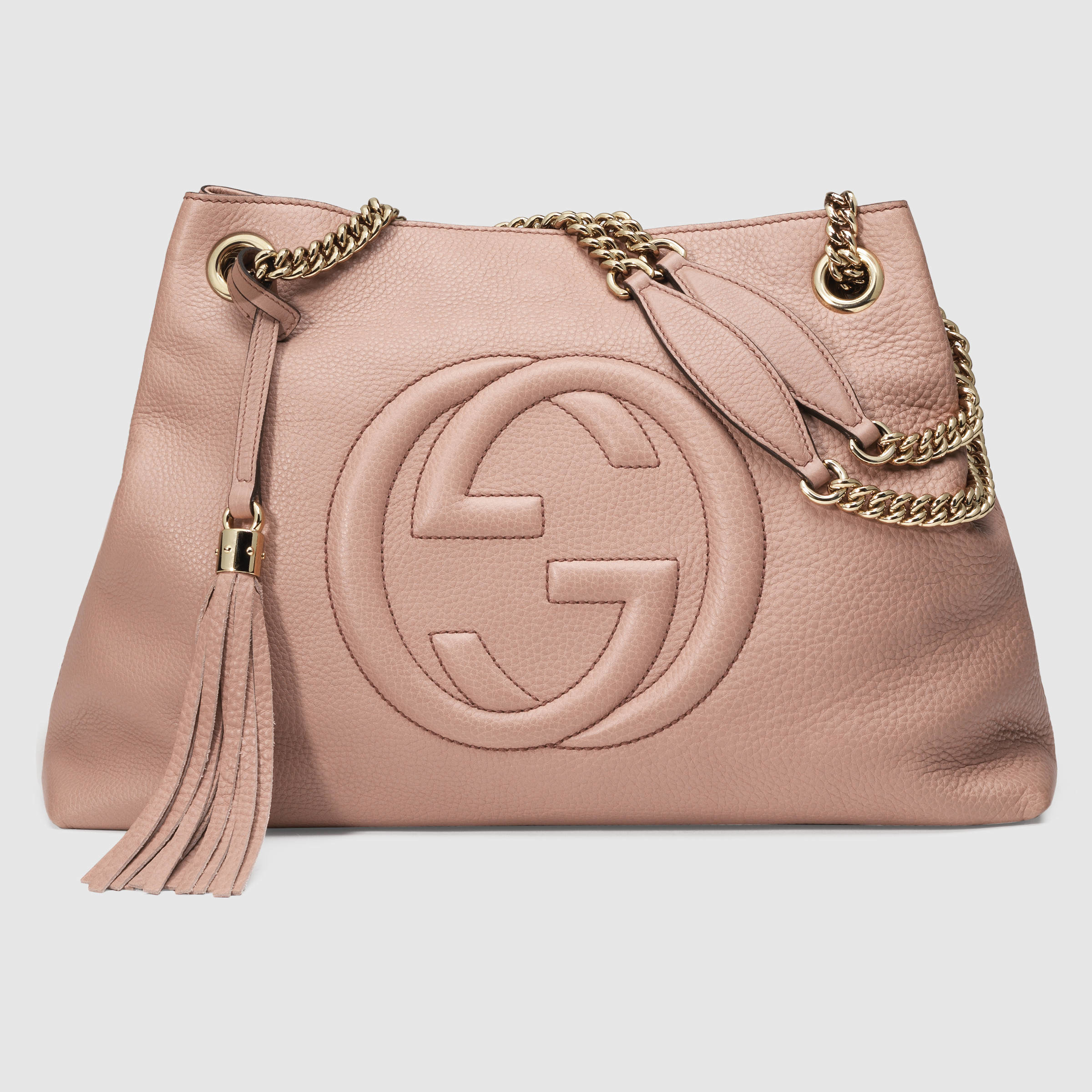 Gucci Soho Leather Shoulder Bag In Light Pink Leather Pink Lyst