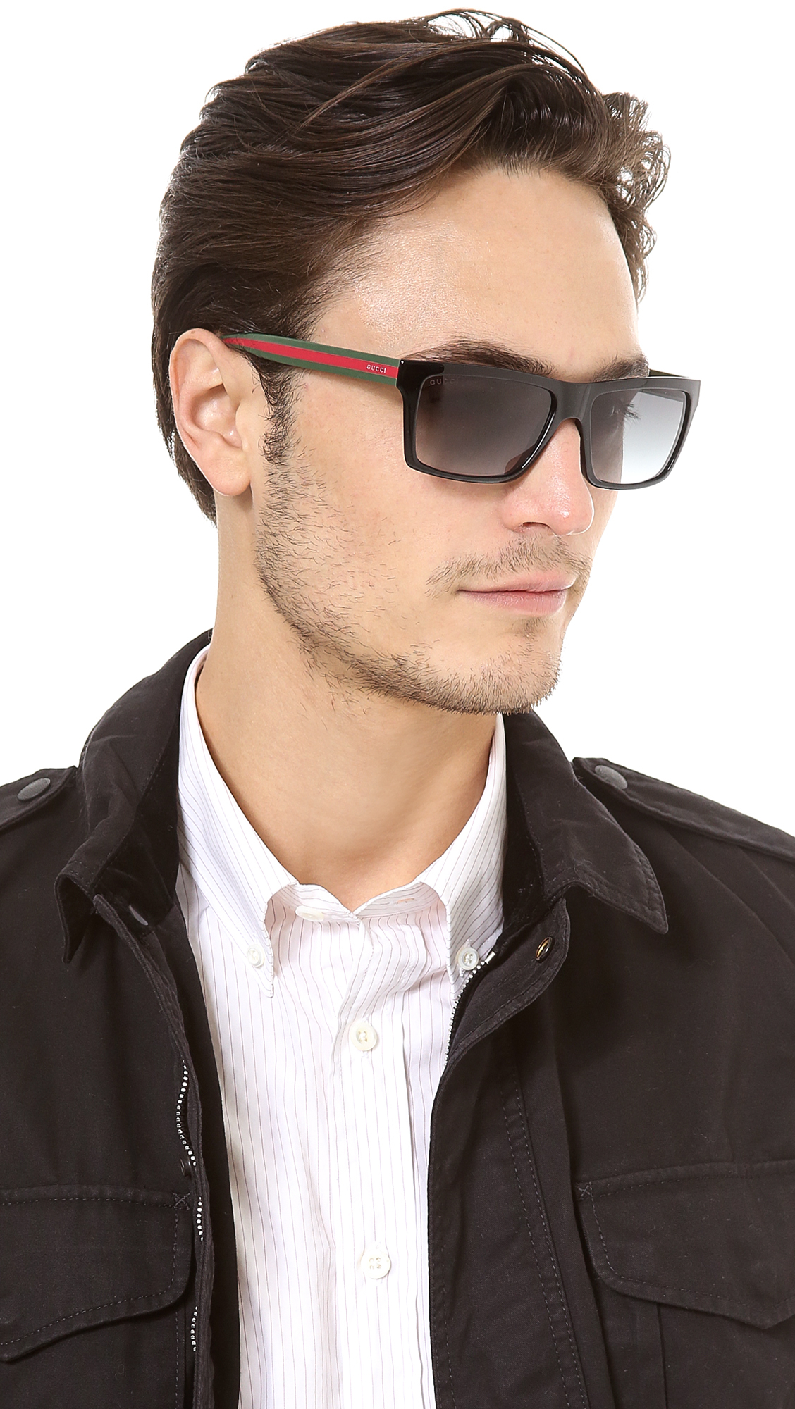 Gucci Square Sunglasses In Black For Men Lyst