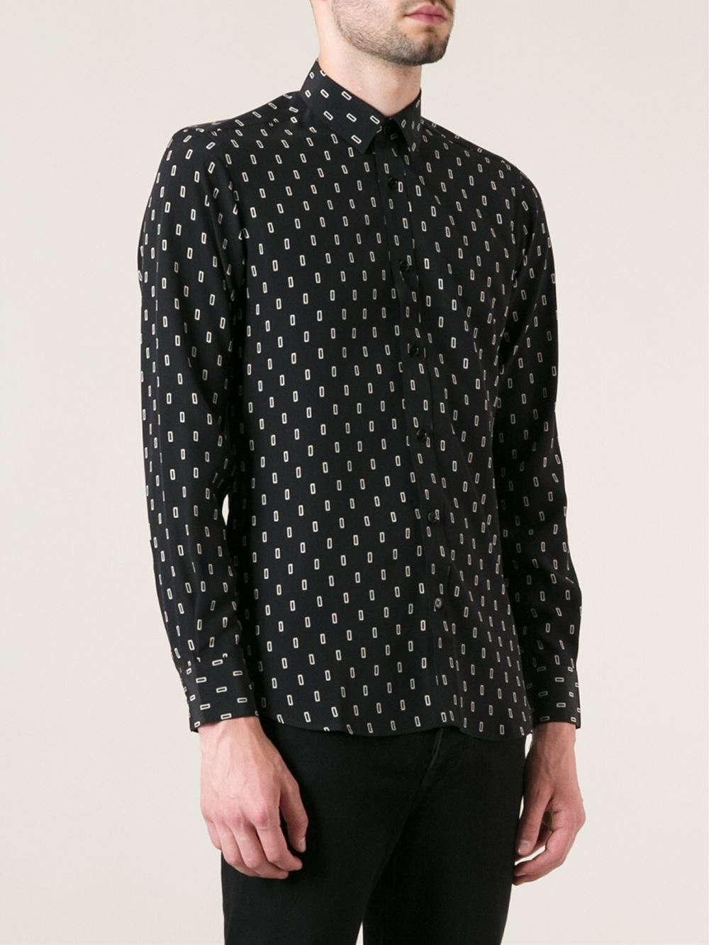 saint laurent printed shirt