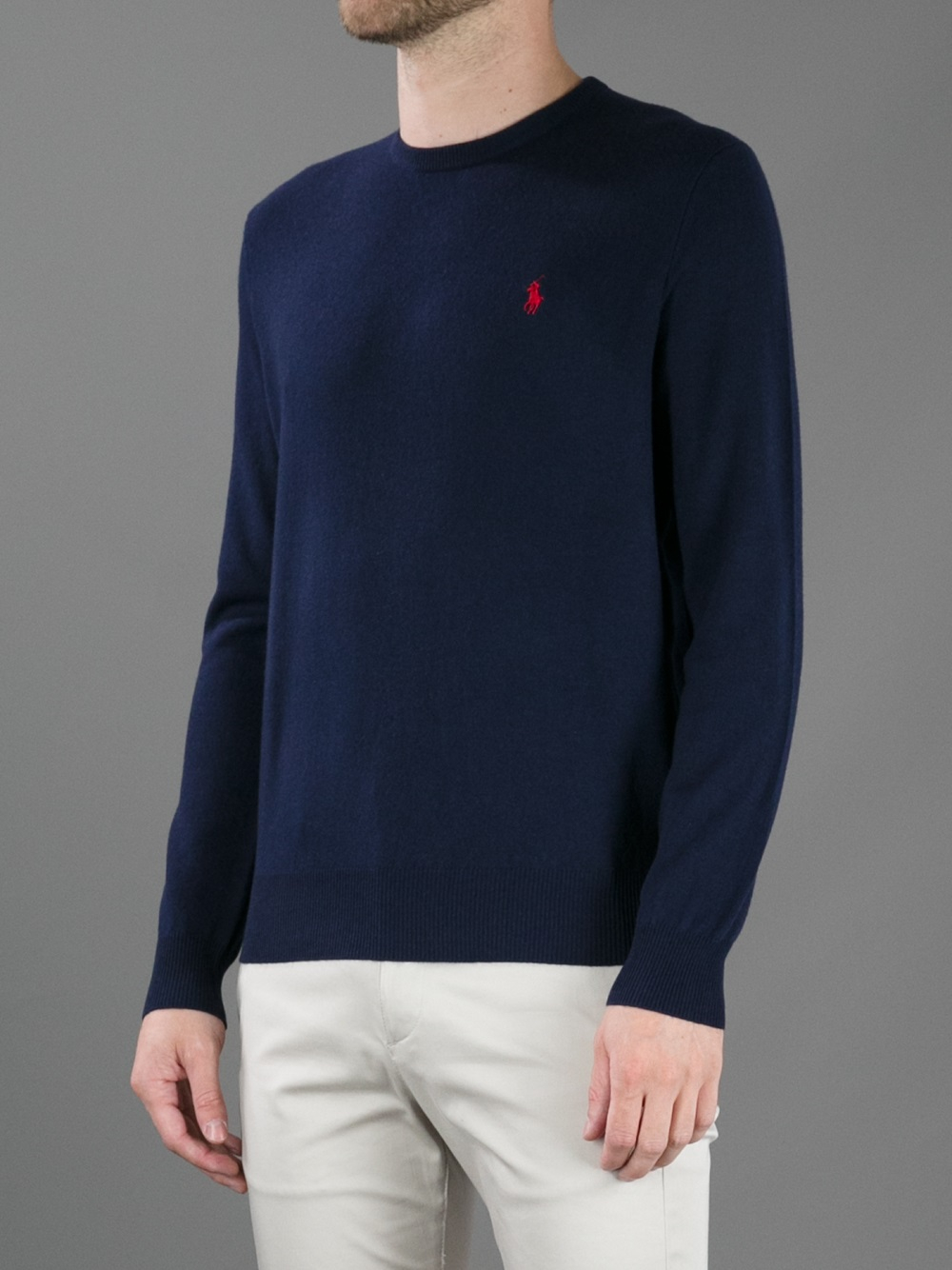 navy blue ralph lauren sweater