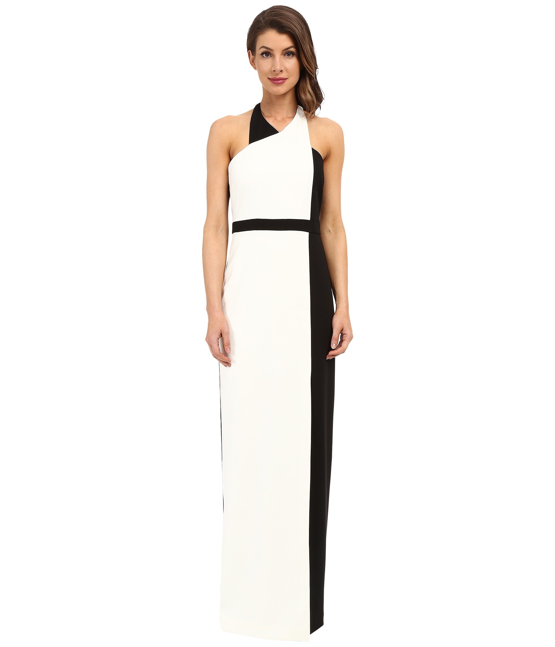 color block evening gown