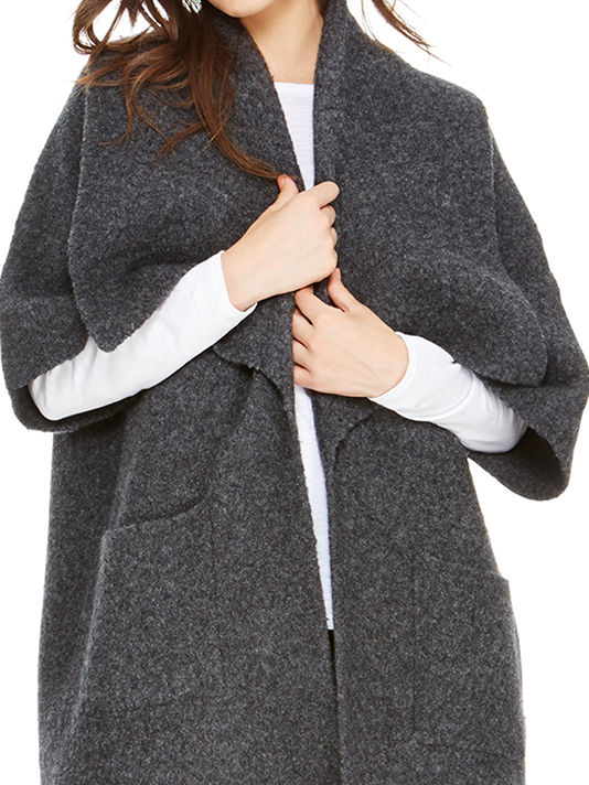 short sleeve grey cardigan