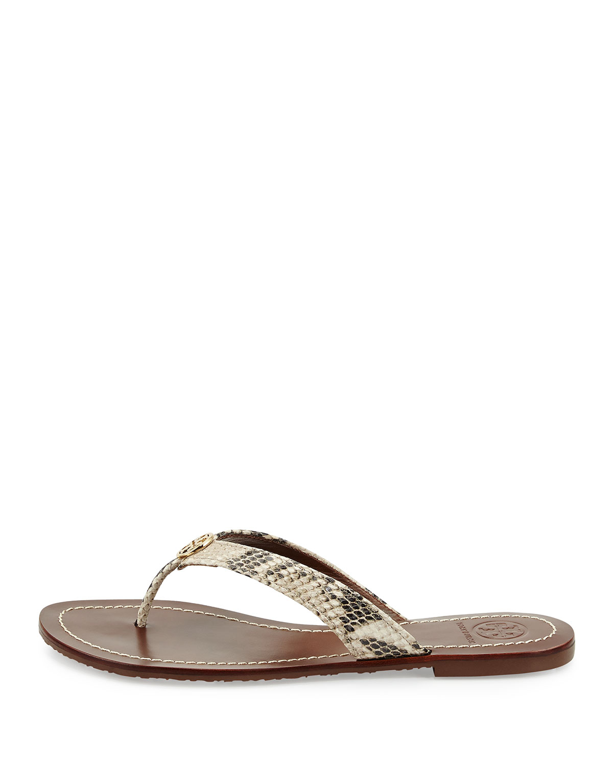 tory burch snake print flip flop