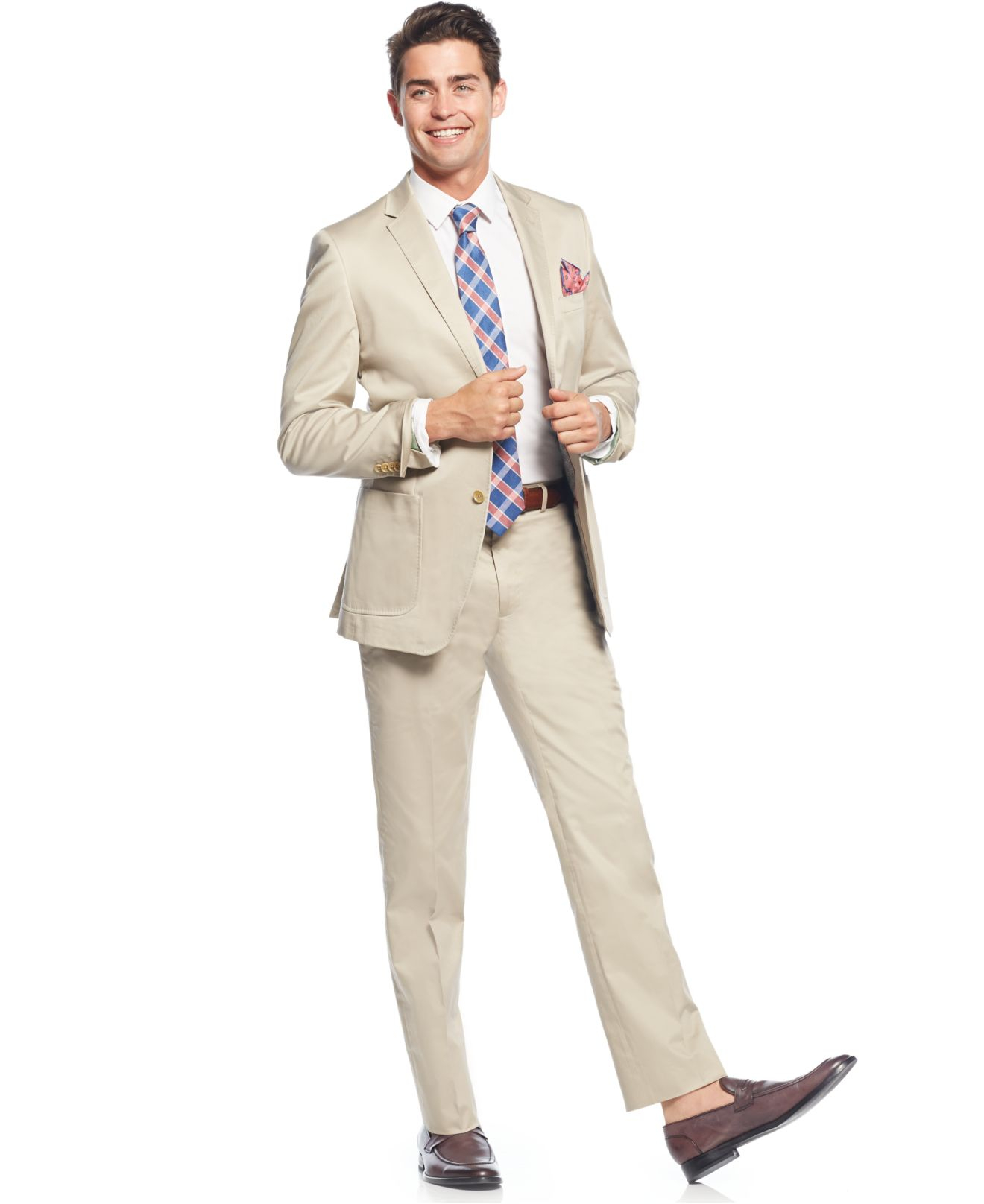 khaki slim fit suit