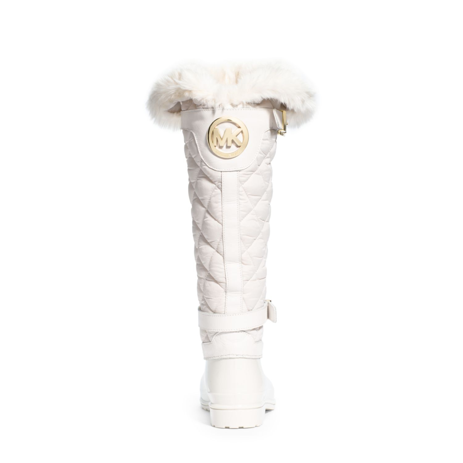 Michael Kors Fulton Quilted Rain Boot in Vanilla (White) | Lyst