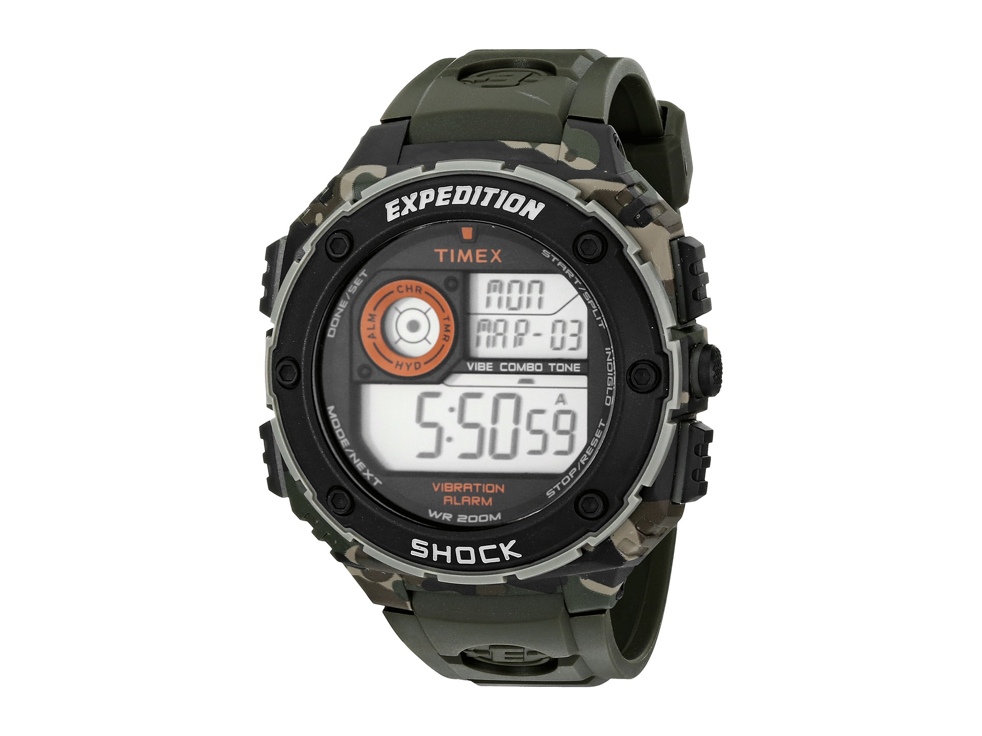 timex men's expedition shock resistant adventure tech digital compass watch 49612