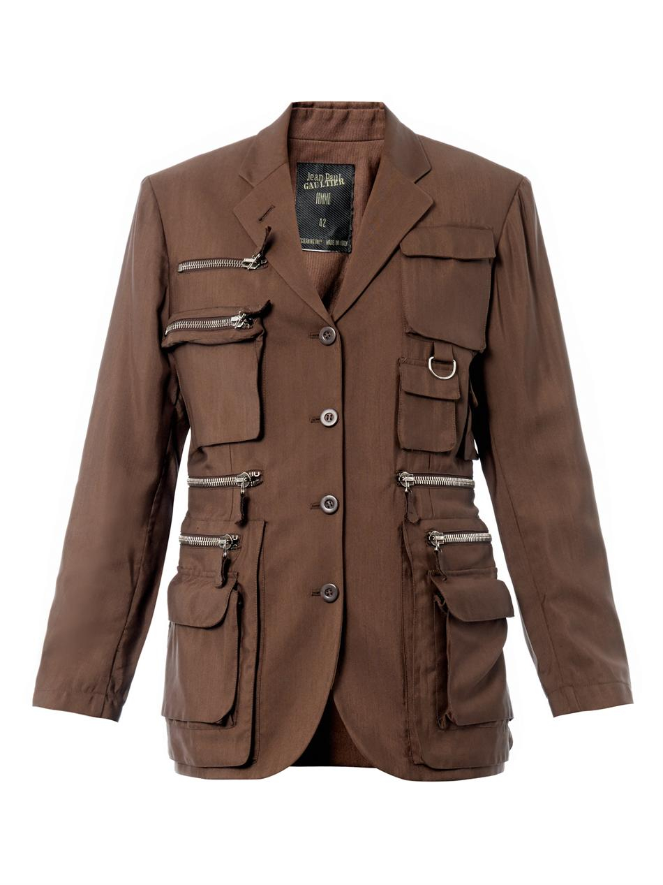 brown safari jacket