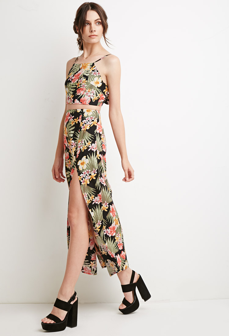 tropical maxi skirts