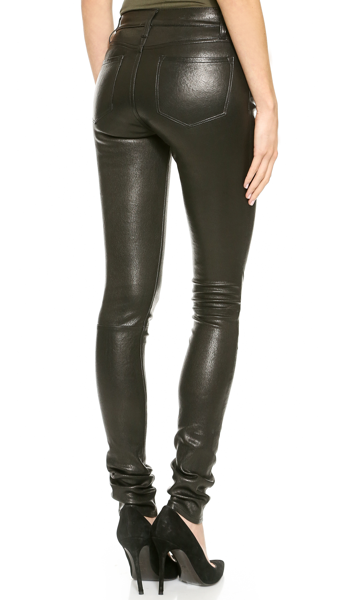 J Brand L624 Stacked Leather Skinny Pants - Noir in Black - Lyst