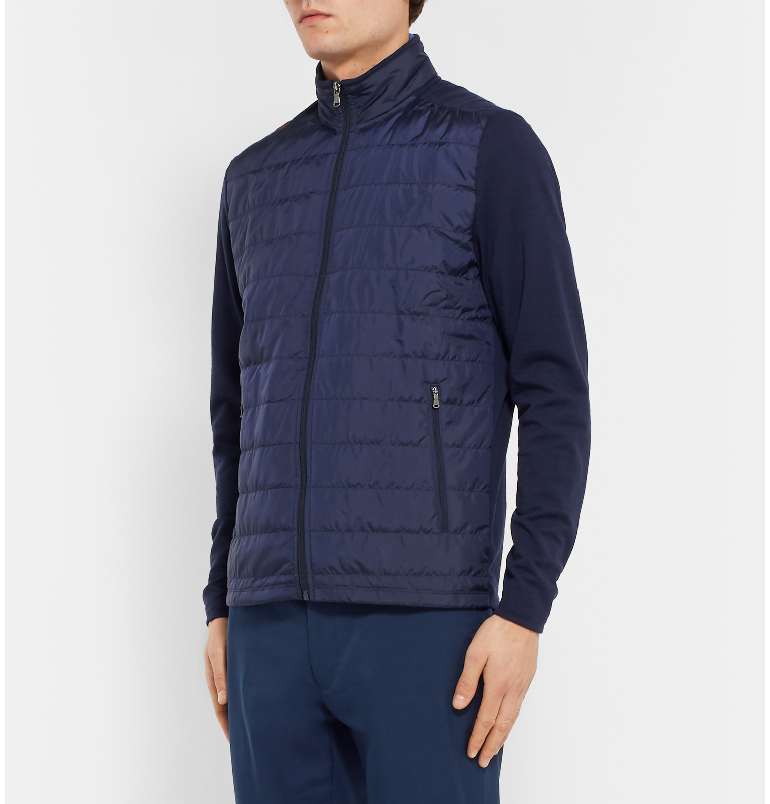 RLX Ralph Lauren Quilted Cool Wool Golf Jacket in Navy (Blue) for Men