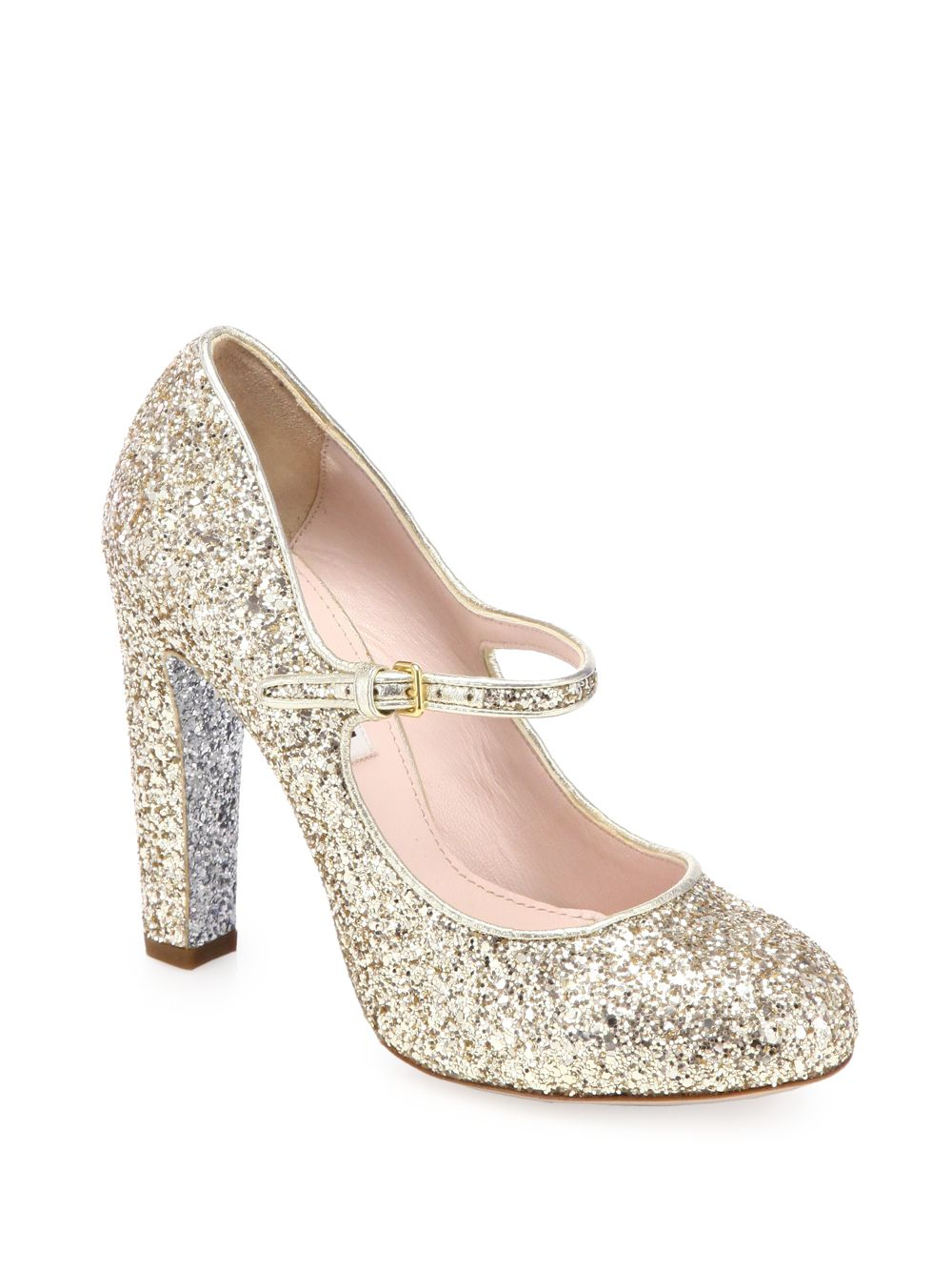 glitter mary jane heels