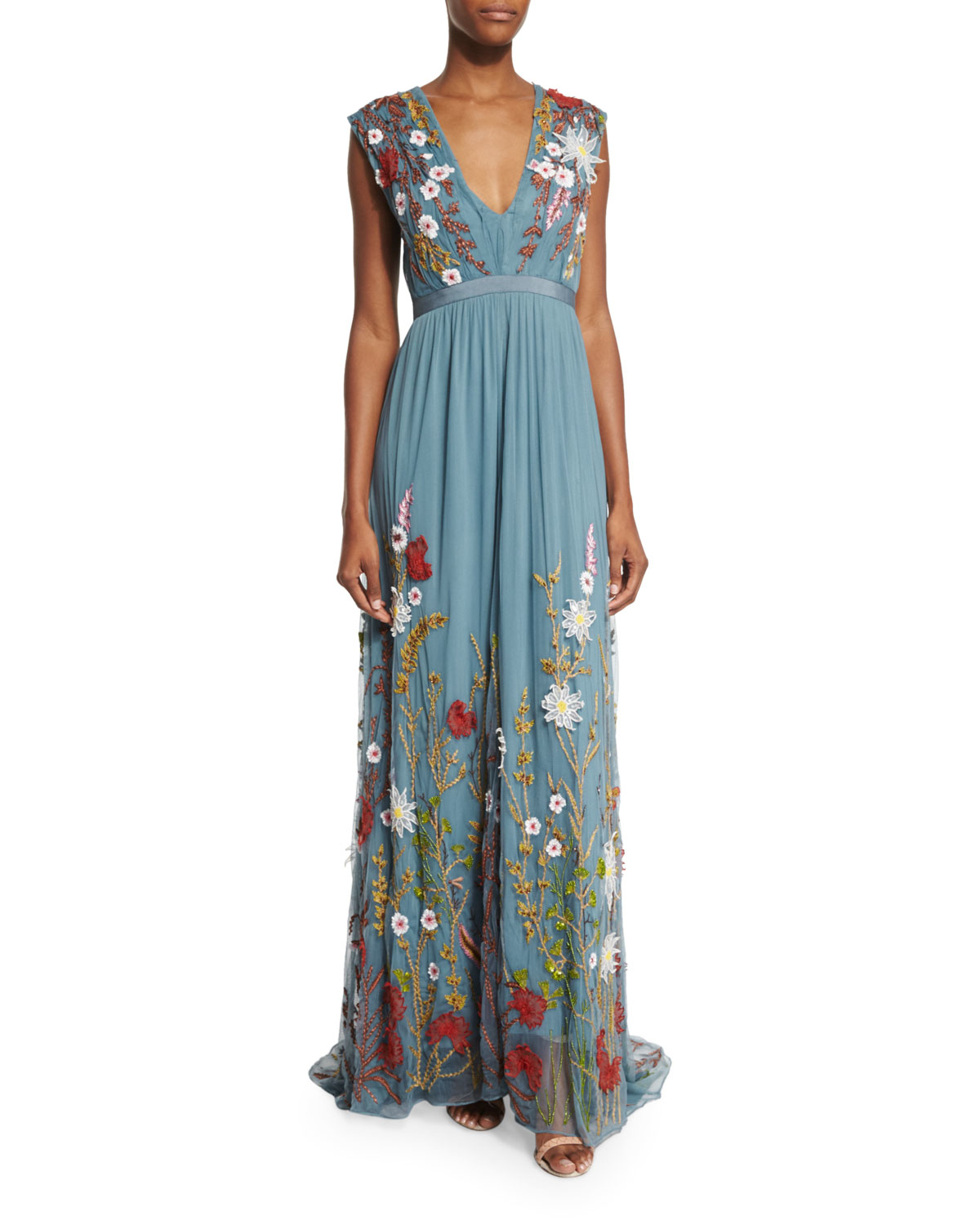 alice and olivia floral maxi dress