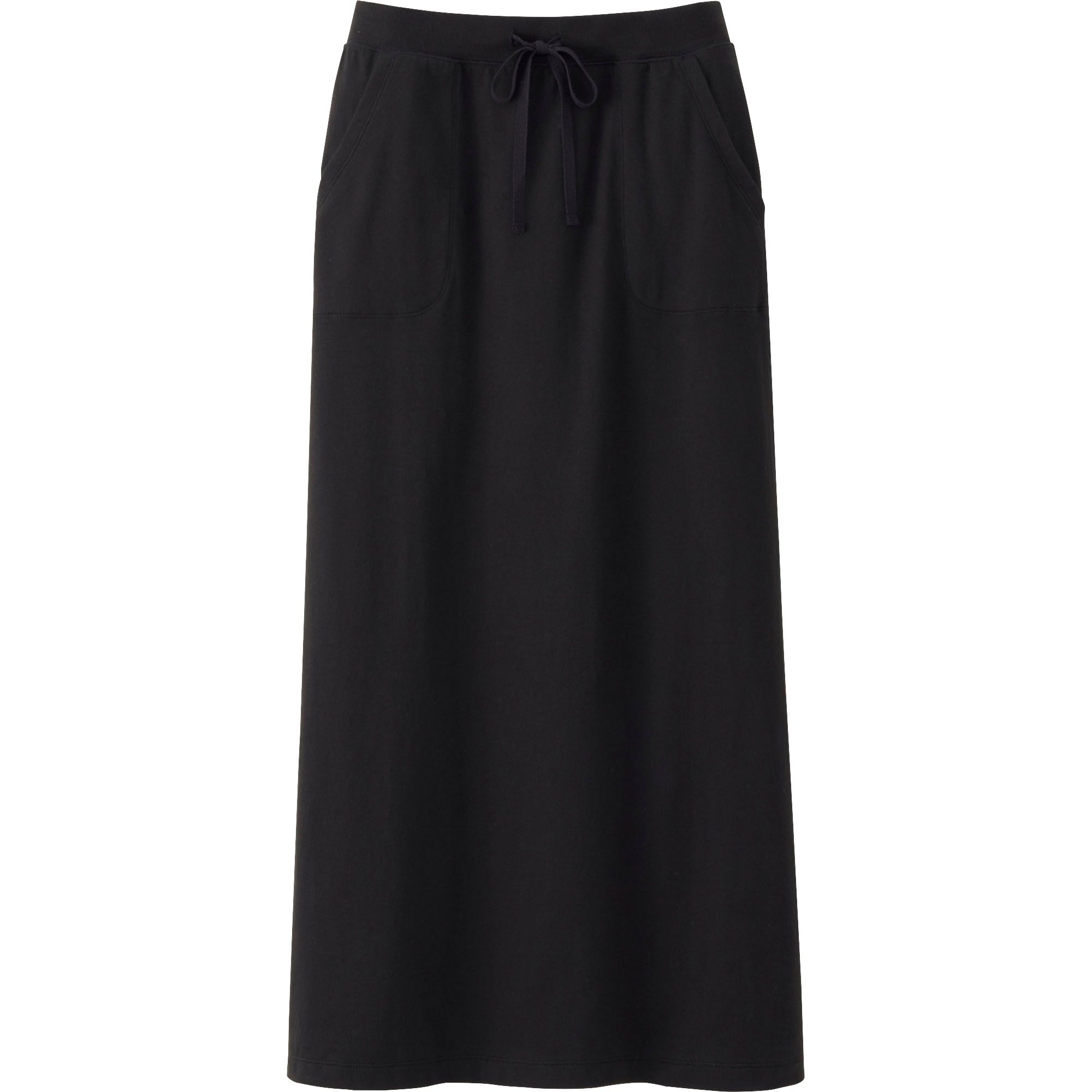 Uniqlo Women Stretch Jersey Long Skirt in Black Lyst