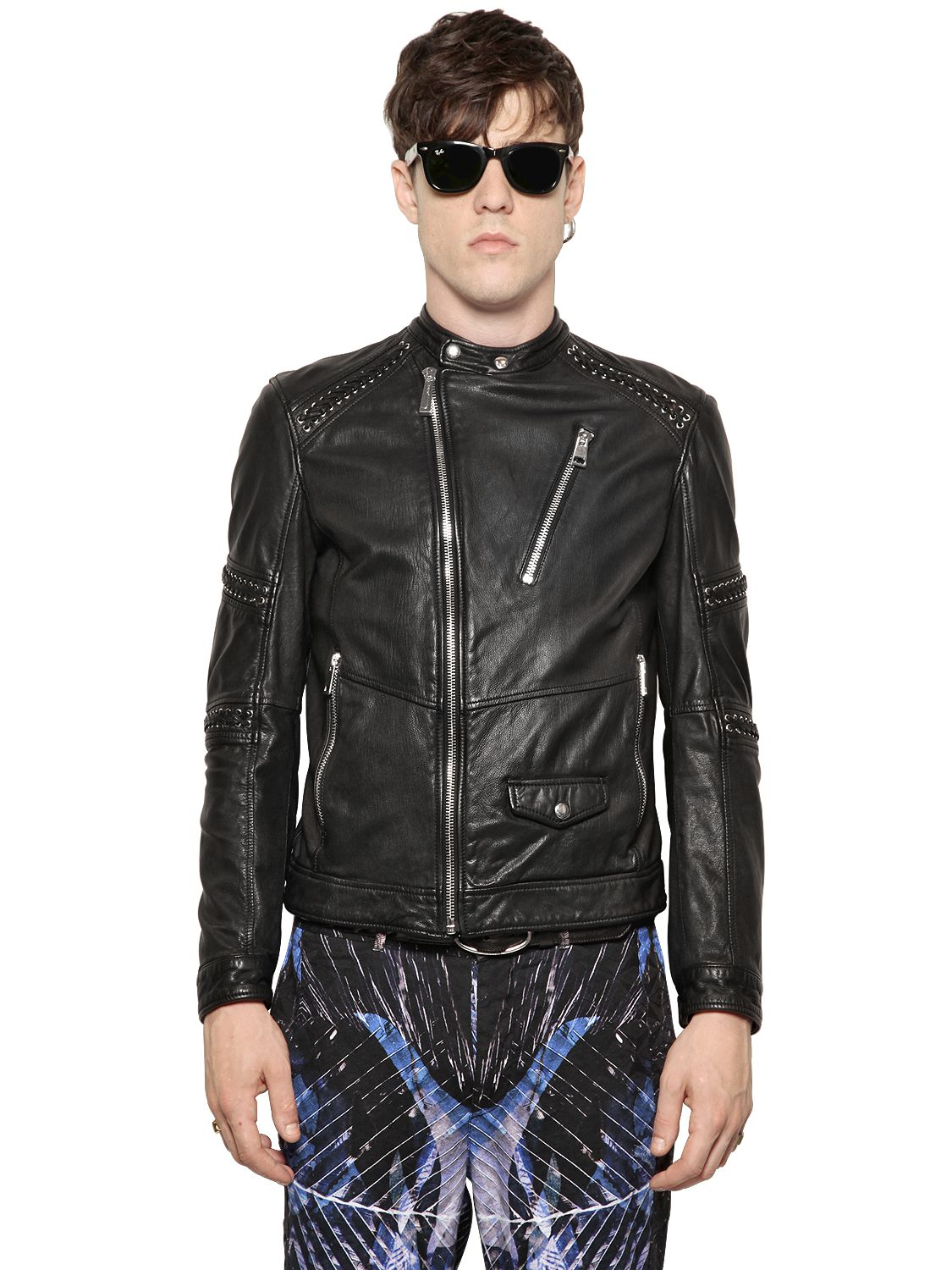 cavalli leather jacket