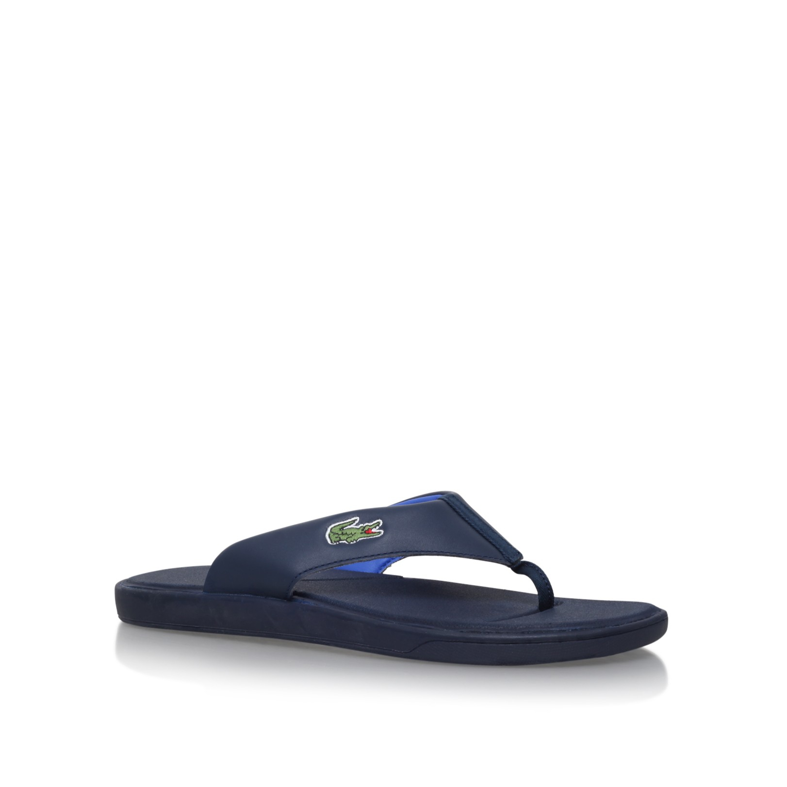 lacoste leather flip flops