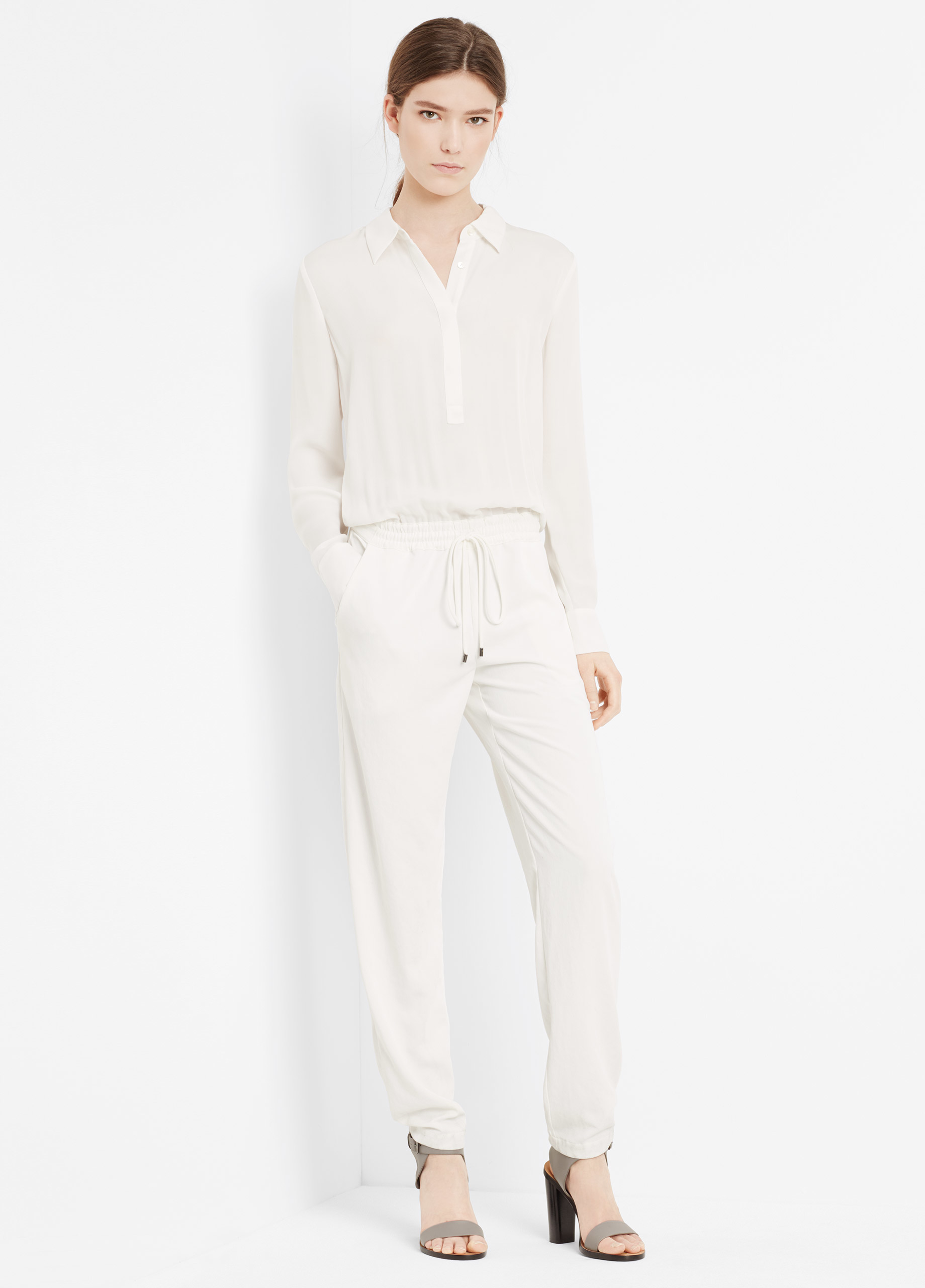 white full sleeve jumpsuit