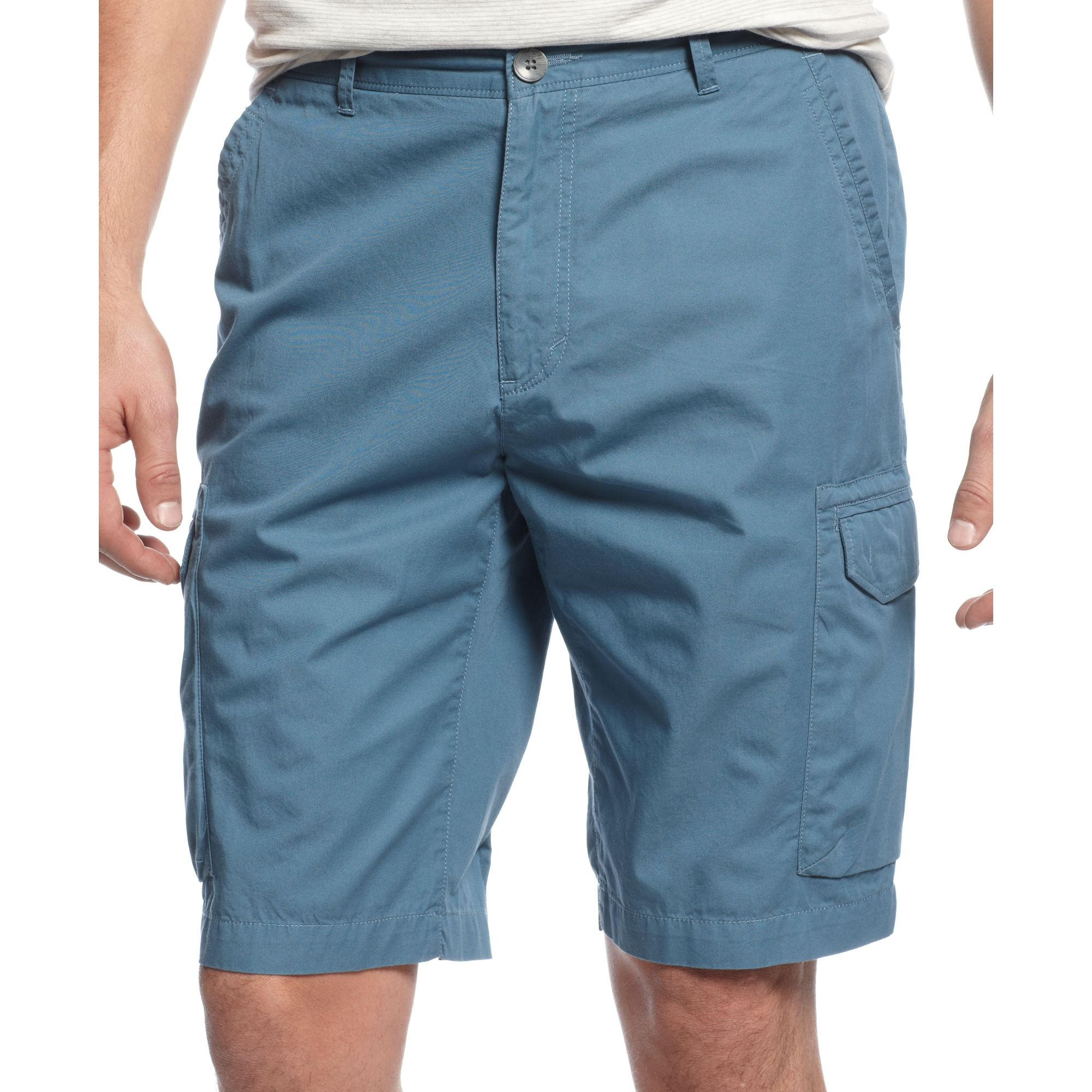 Lyst - Calvin Klein Twill Cargo Shorts in Blue for Men