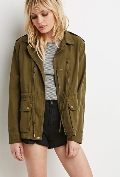 Forever 21 Classic Utility Jacket in Green (Olive)