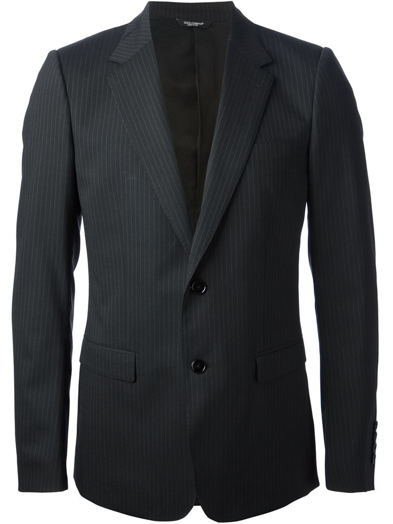 Lyst - Dolce & Gabbana Pinstripe Suit in Black for Men