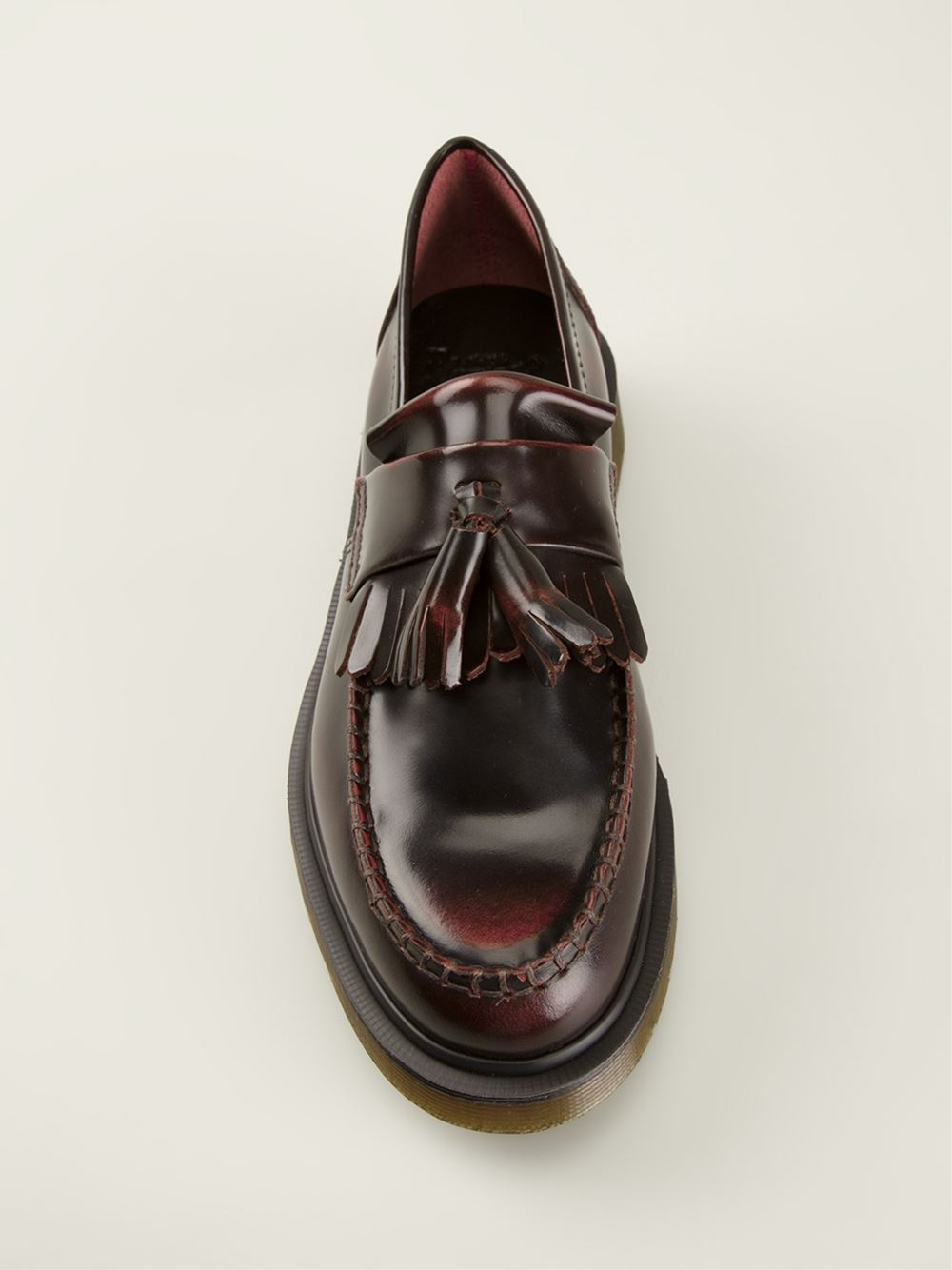 dr martens adrian tassel loafers red