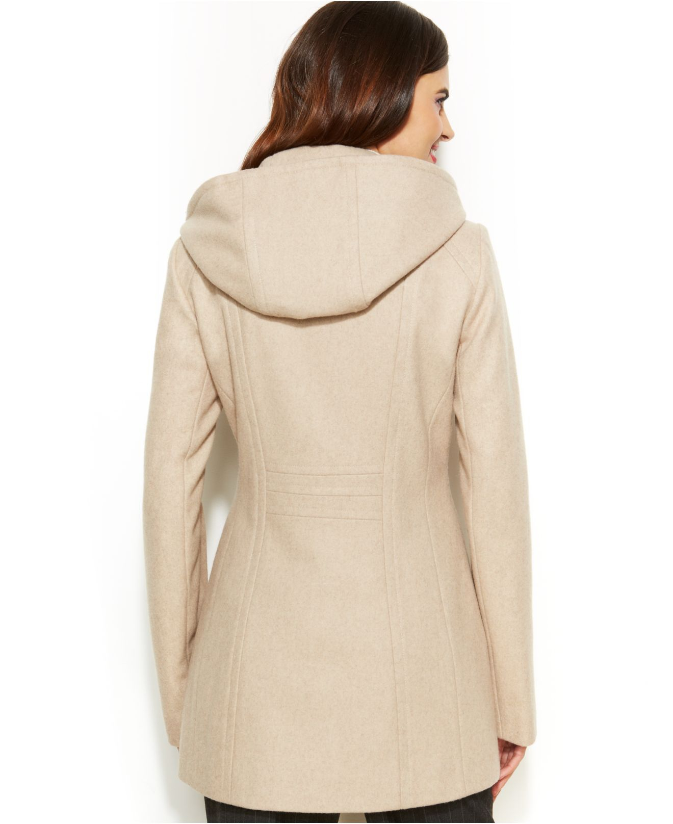 anne klein hooded wool coat