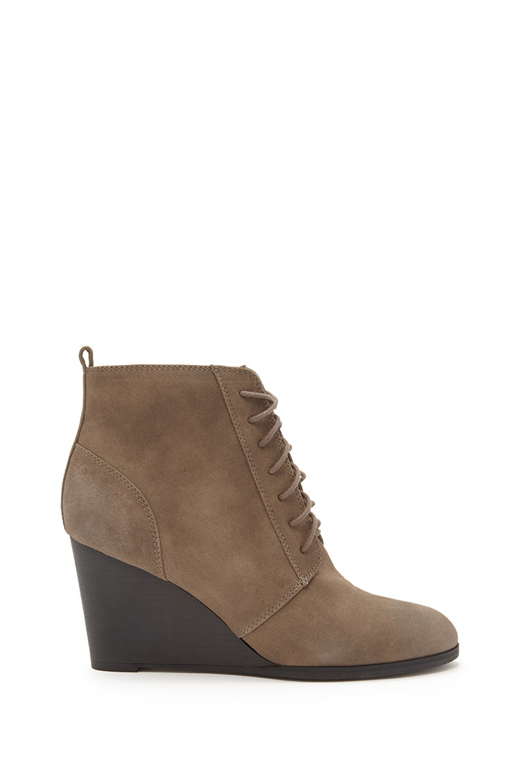 All Listings Deck out your wardrobe with Wedge Booties. Discover Brown Wedge Booties, Black Wedge Booties and more at Macy's. Macy's Presents: The Edit- A curated mix of fashion and inspiration Check It Out. Free Shipping with $99 purchase + Free Store Pickup. Contiguous US. UGG® Women's Jeovana Wedge Lace-Up Booties.