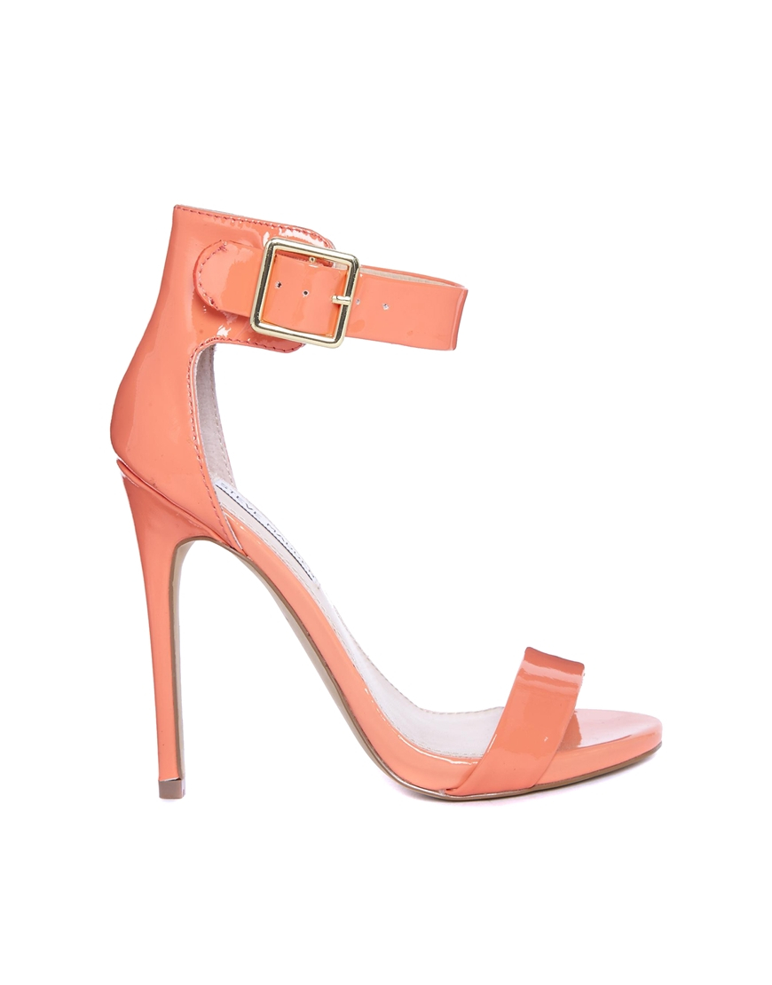 coral sandals heels