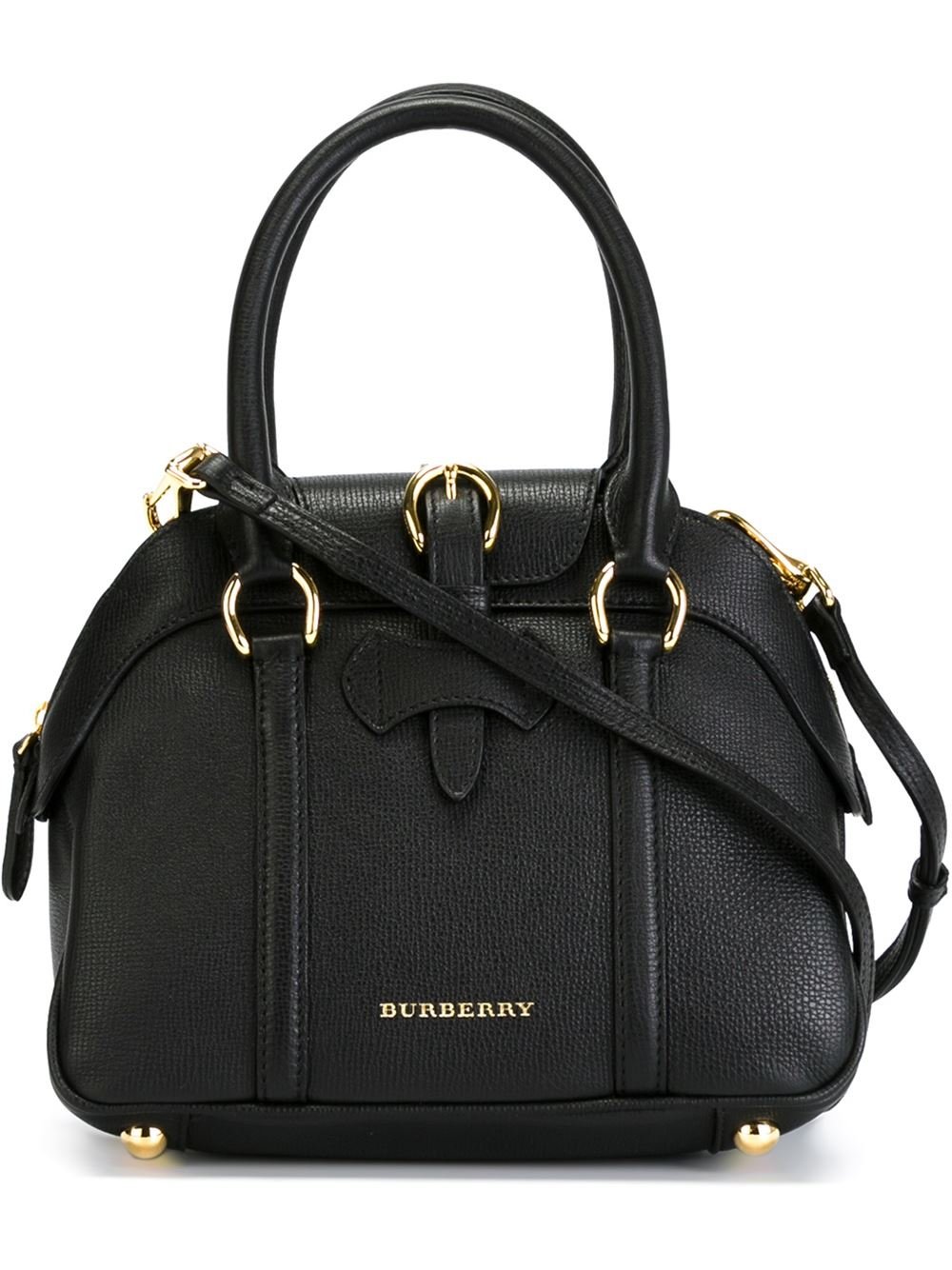 Burberry Small Buckle Detail Tote in Black Lyst