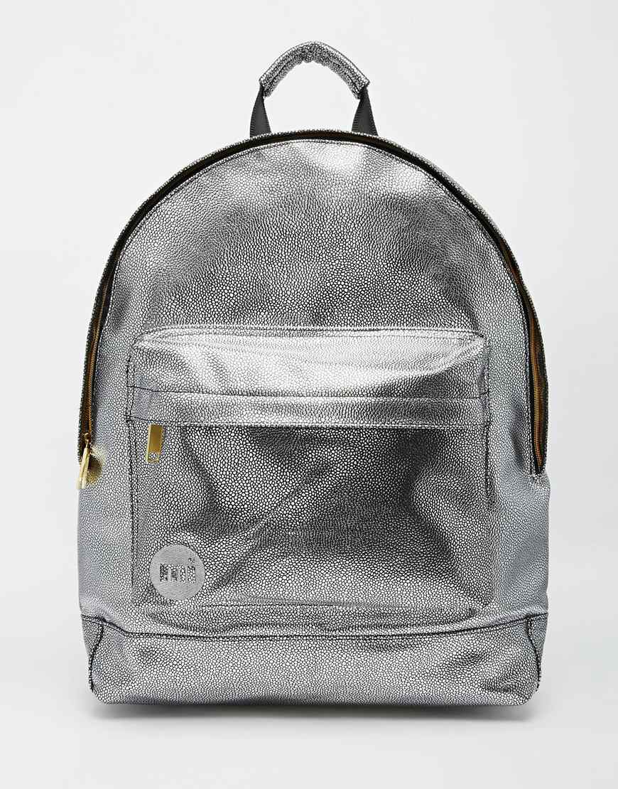 Lyst Mi Pac Backpack In Metallic Silver Gallery