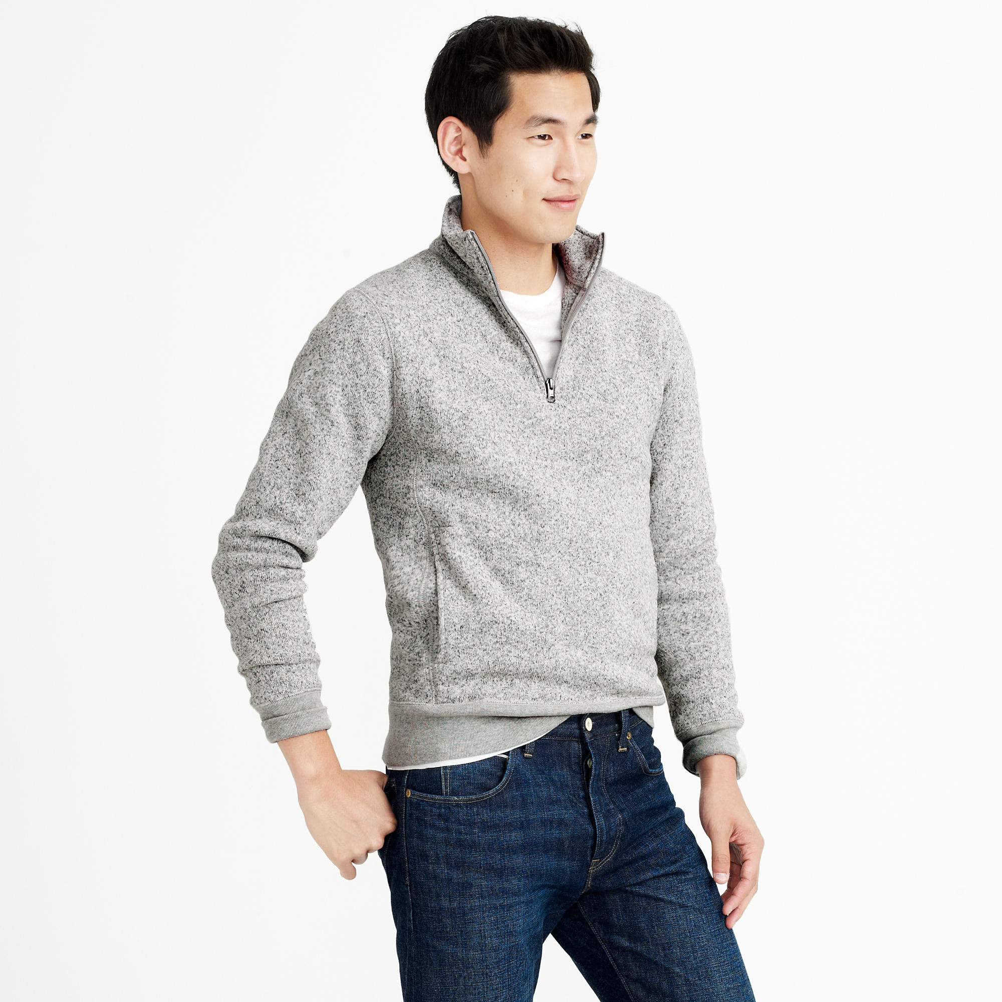 j crew men's quarter zip