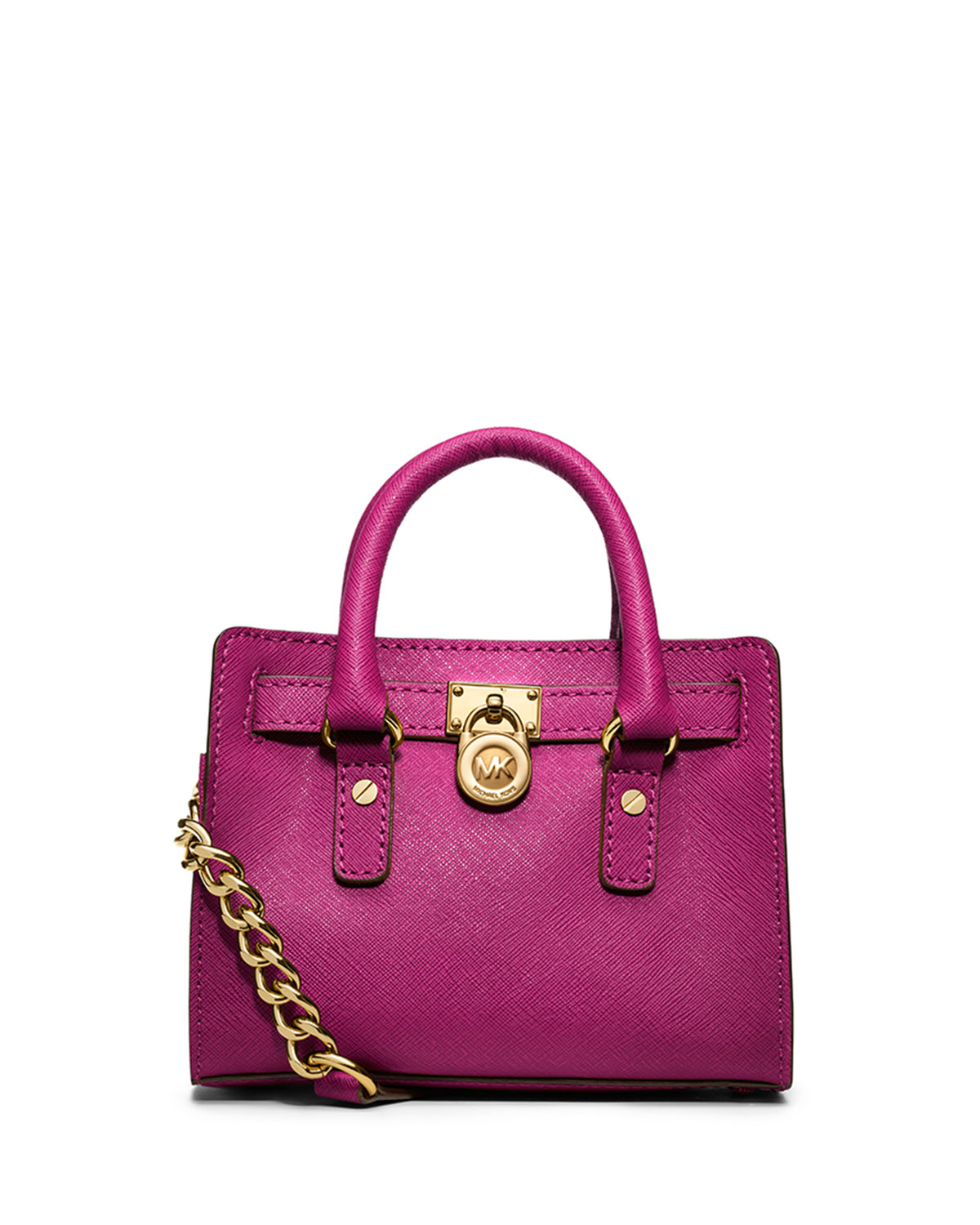 Michael michael kors Hamilton Mini Saffiano Messenger Bag in Purple