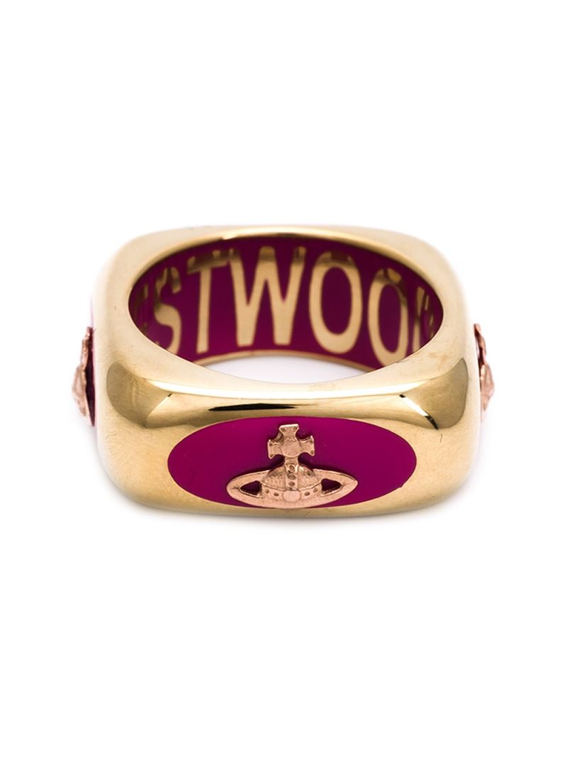 Vivienne Westwood Orb Logo Ring in Pink & Purple (Pink) | Lyst
