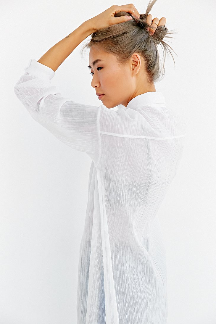 BDG Maxi Gauze Button-down Shirt in 