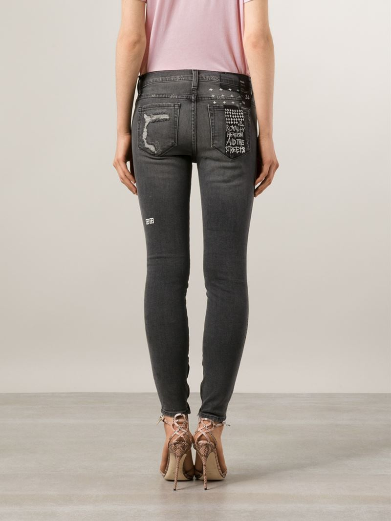 Ksubi Distressed Skinny Jeans in Black Lyst