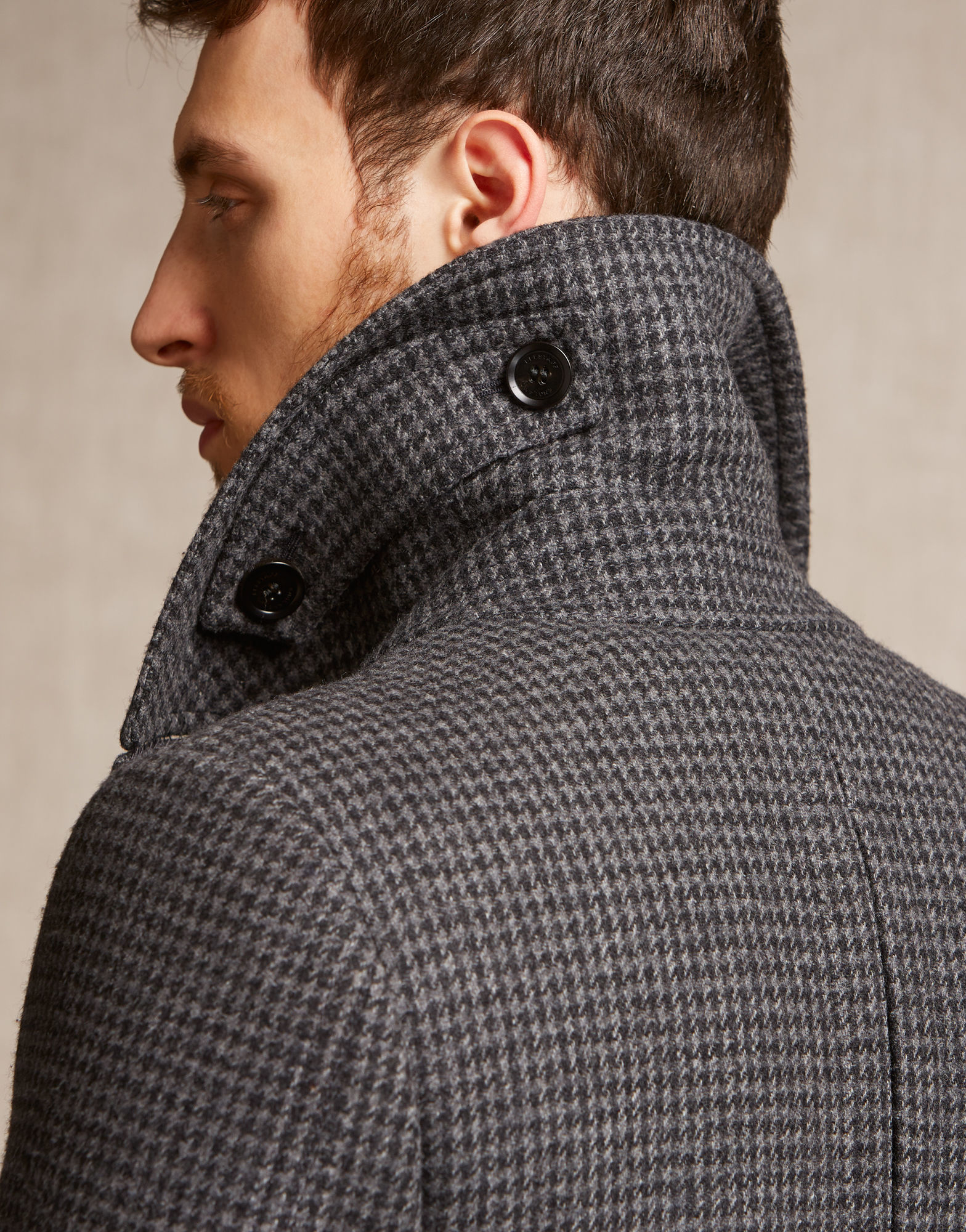 Belstaff Milford Coat In Black/charcoal Tweed for Men | Lyst UK