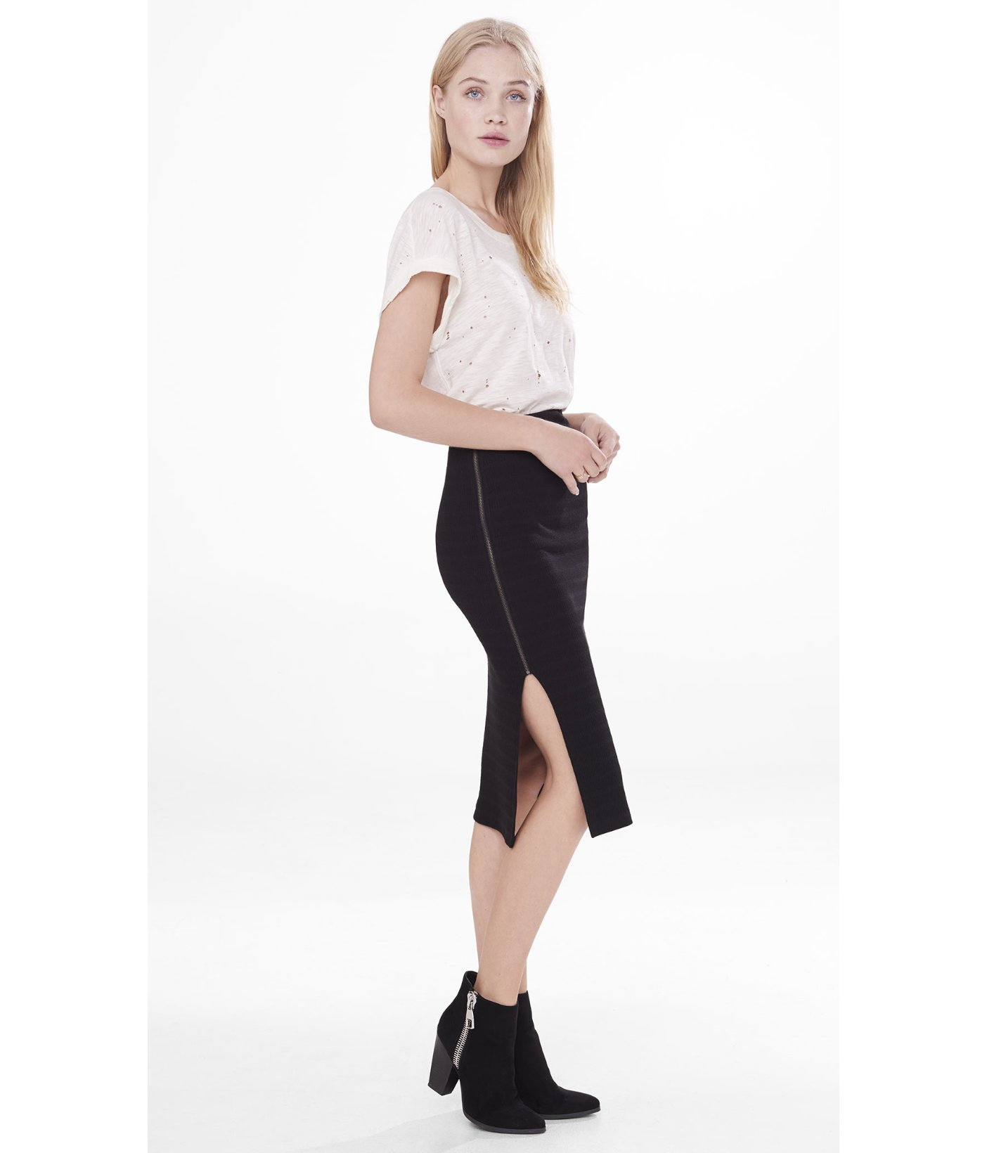 express ribbed skirt