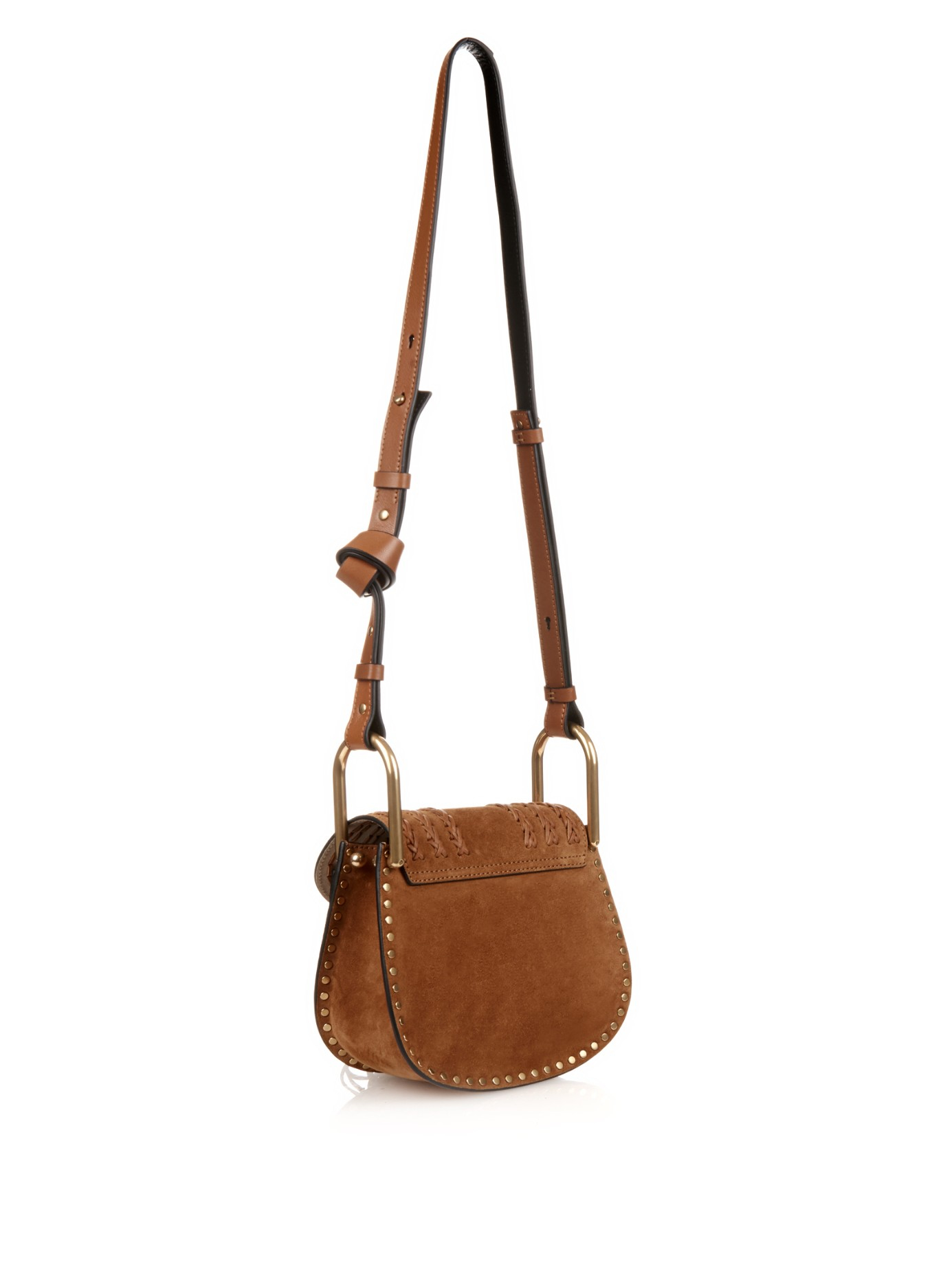 Lyst - Chloé Hudson Mini Suede Cross-Body Bag in Brown