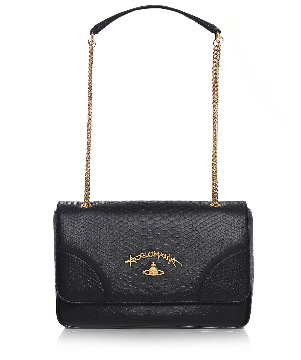 Vivienne Westwood Frilly Snake Chain Shoulder Bag in Black - Lyst