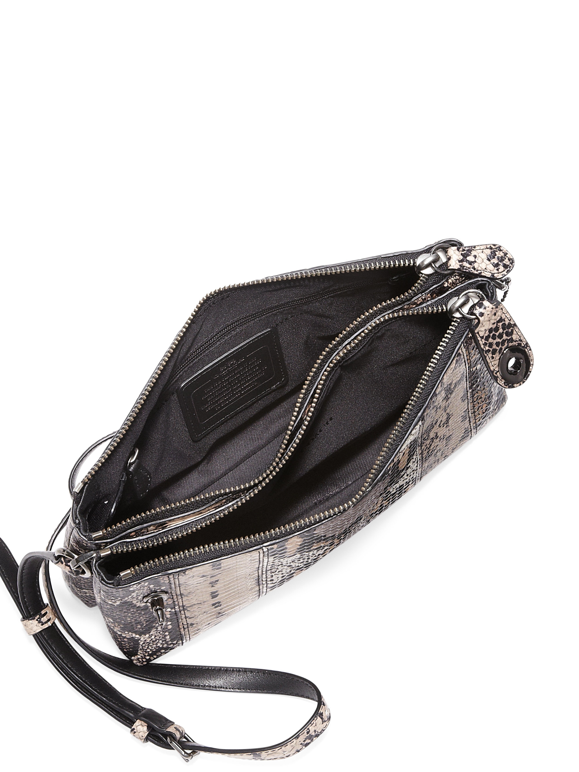 Coach Crosby Snake-embossed Leather Crossbody Bag in Natural | Lyst