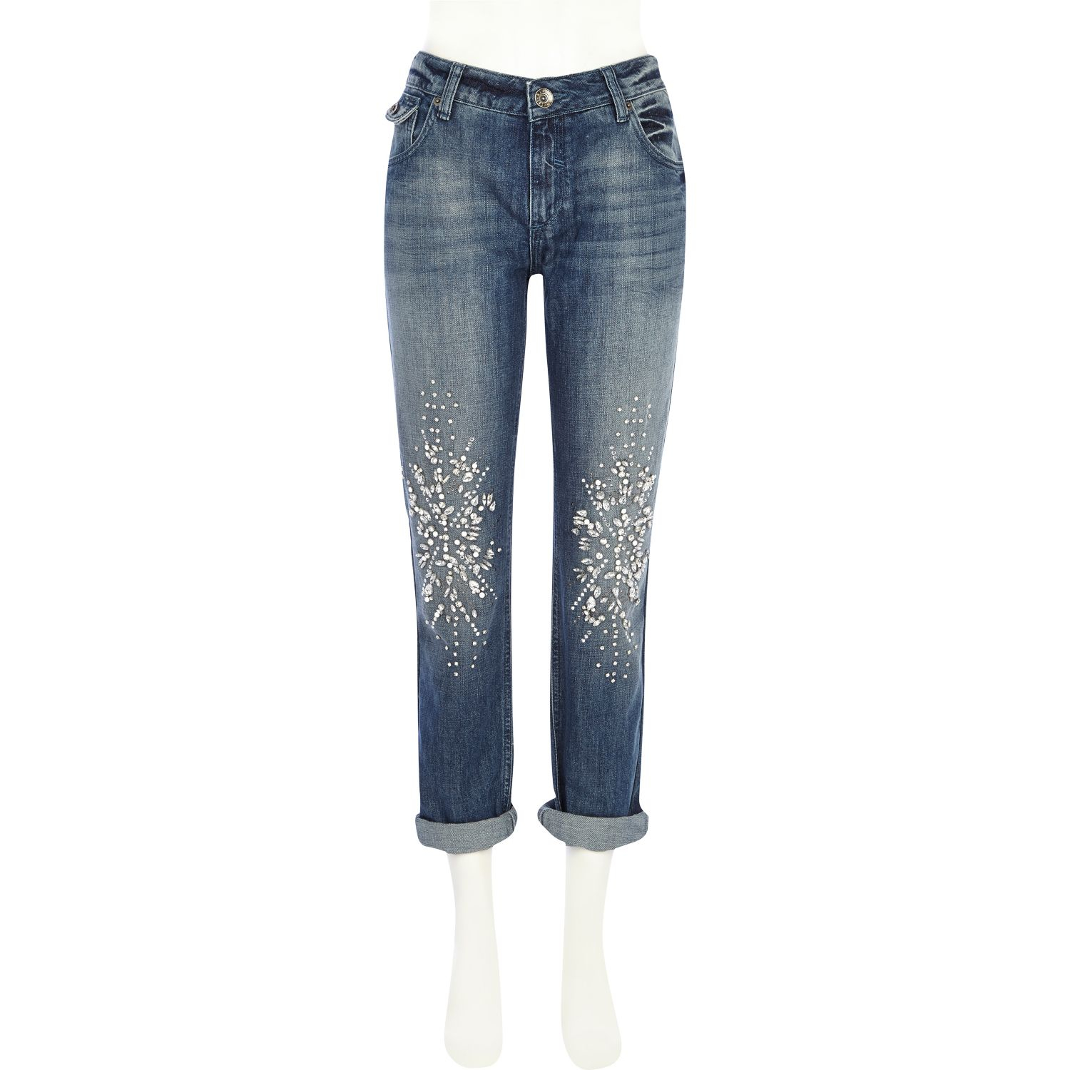 river island embellished jeans