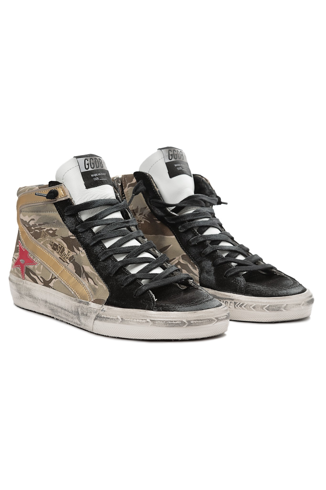 Golden goose deluxe brand Slide Sneakers in Gold (CAMO) | Lyst