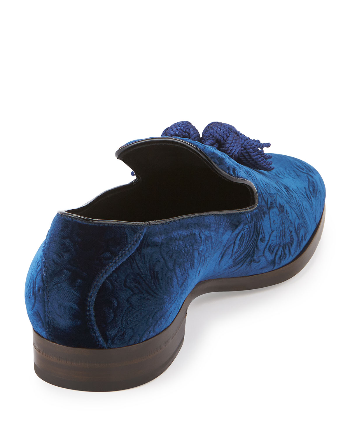 Jimmy Choo Foxley Velvet Tassel Loafer in Blue for Men - Lyst