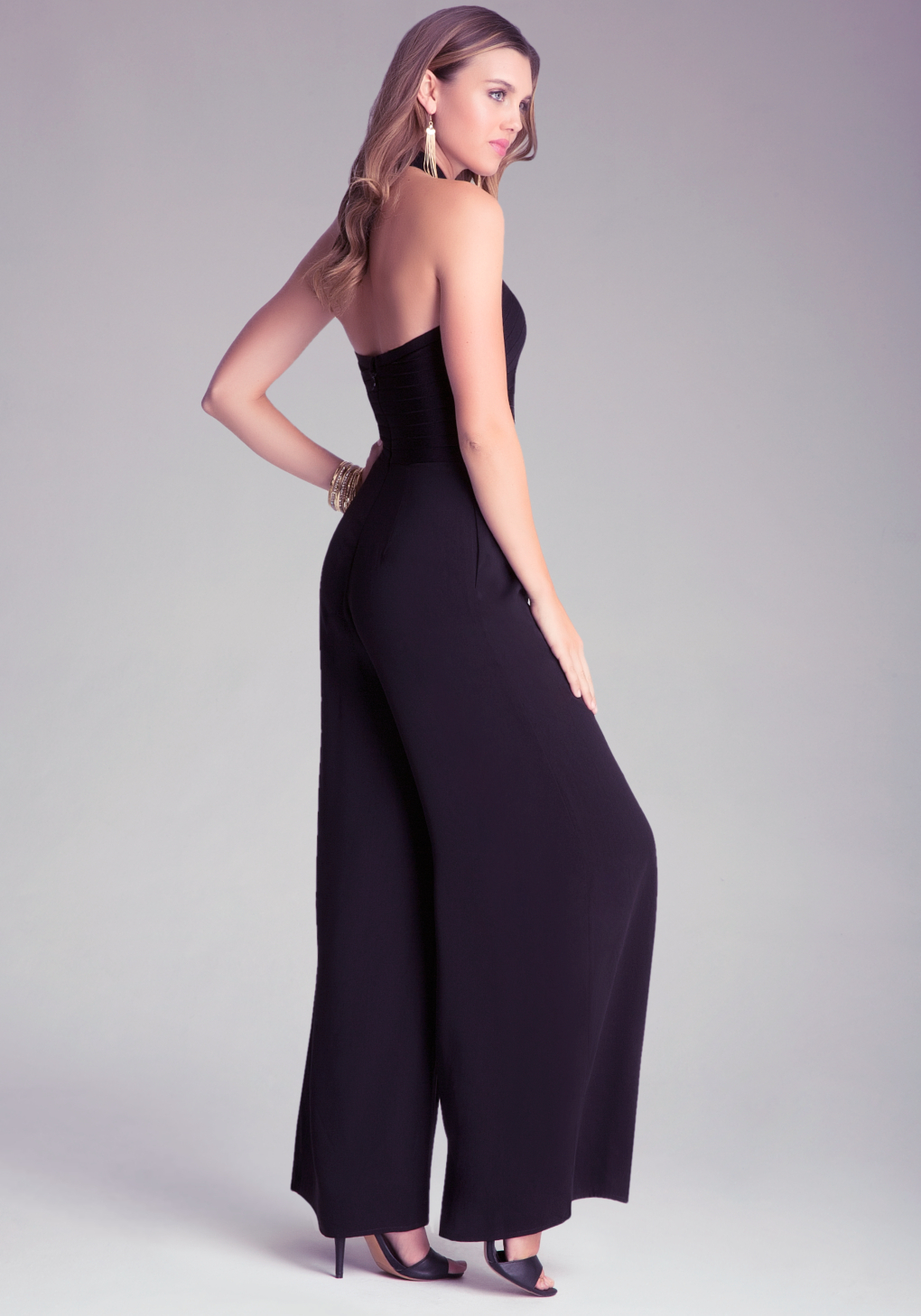 bebe halter jumpsuit